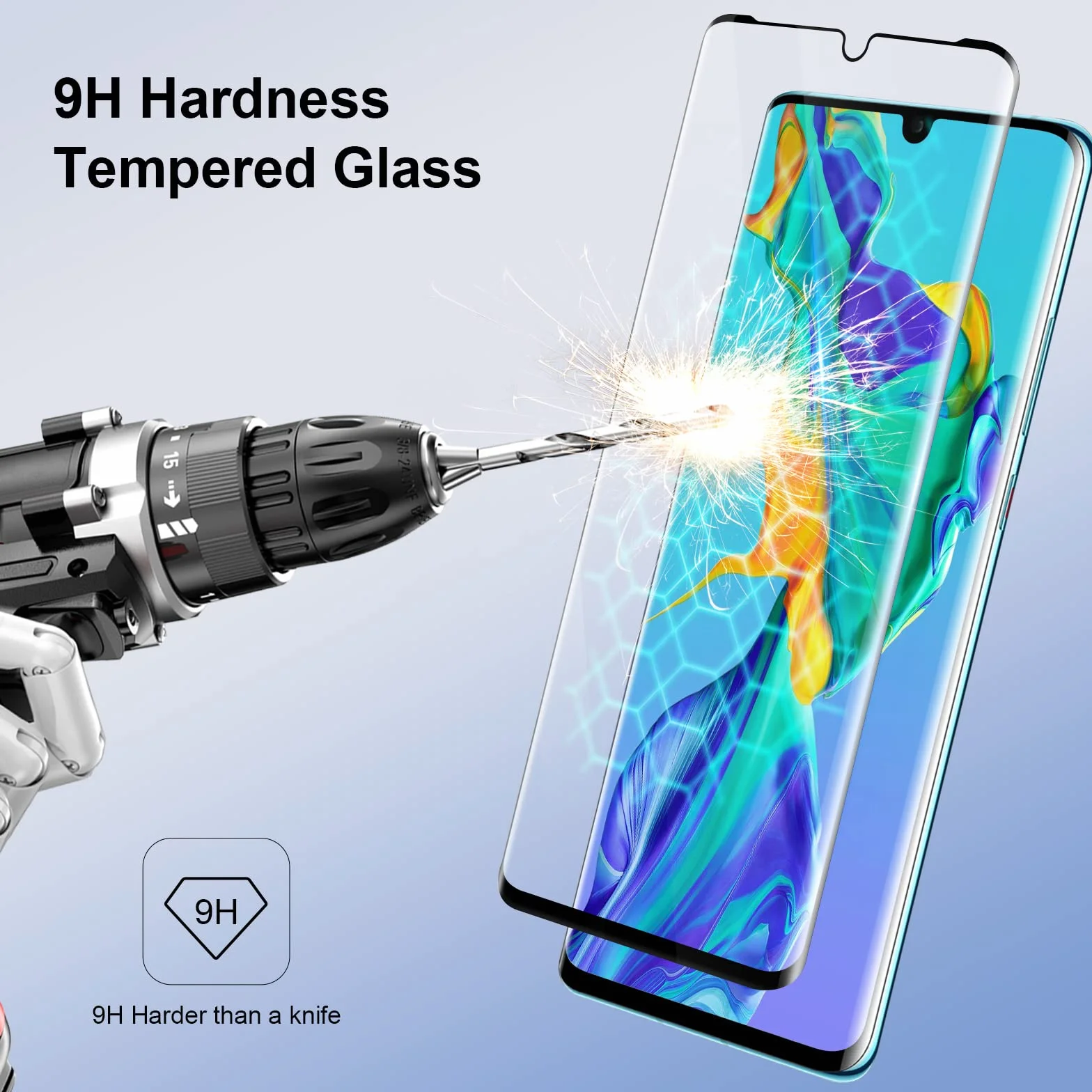 GiiYoon zestaw 2, szkło hartowane do Huawei P30 Pro [pełne pokrycie] [szkło ochronne 9H twardość] [Bez pęcherzyków] [Odporne na zarysowania] folia ochronna na ekran kompatybilna z Huawei P30 Pro
