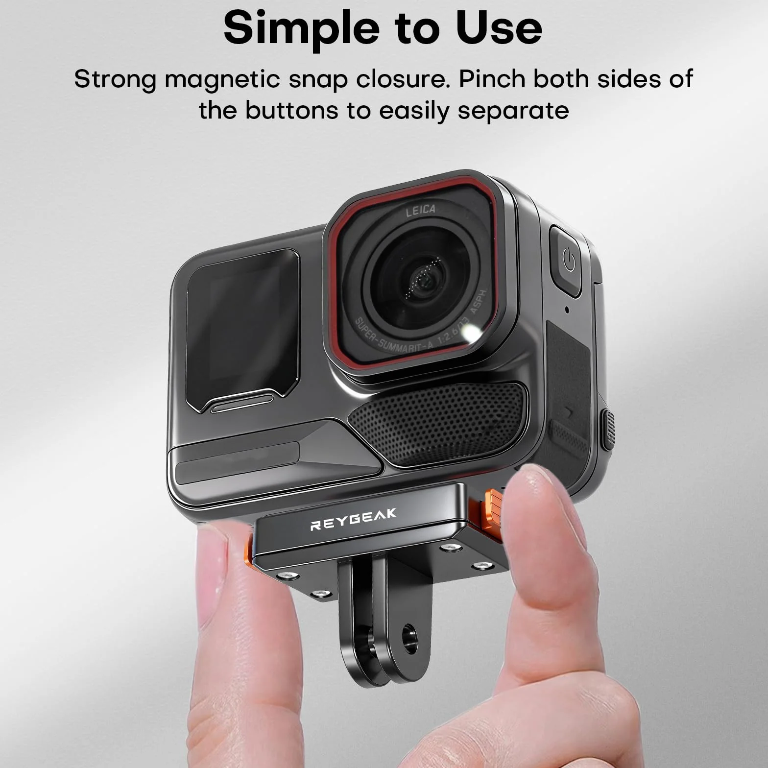 REYGEAK Magnetyczny uchwyt do szybkiej wymiany do Insta360 Ace Pro/Ace Pro 2/X5, lepszy niż oryginalny magnetyczny uchwyt adaptera (1 sztuka)