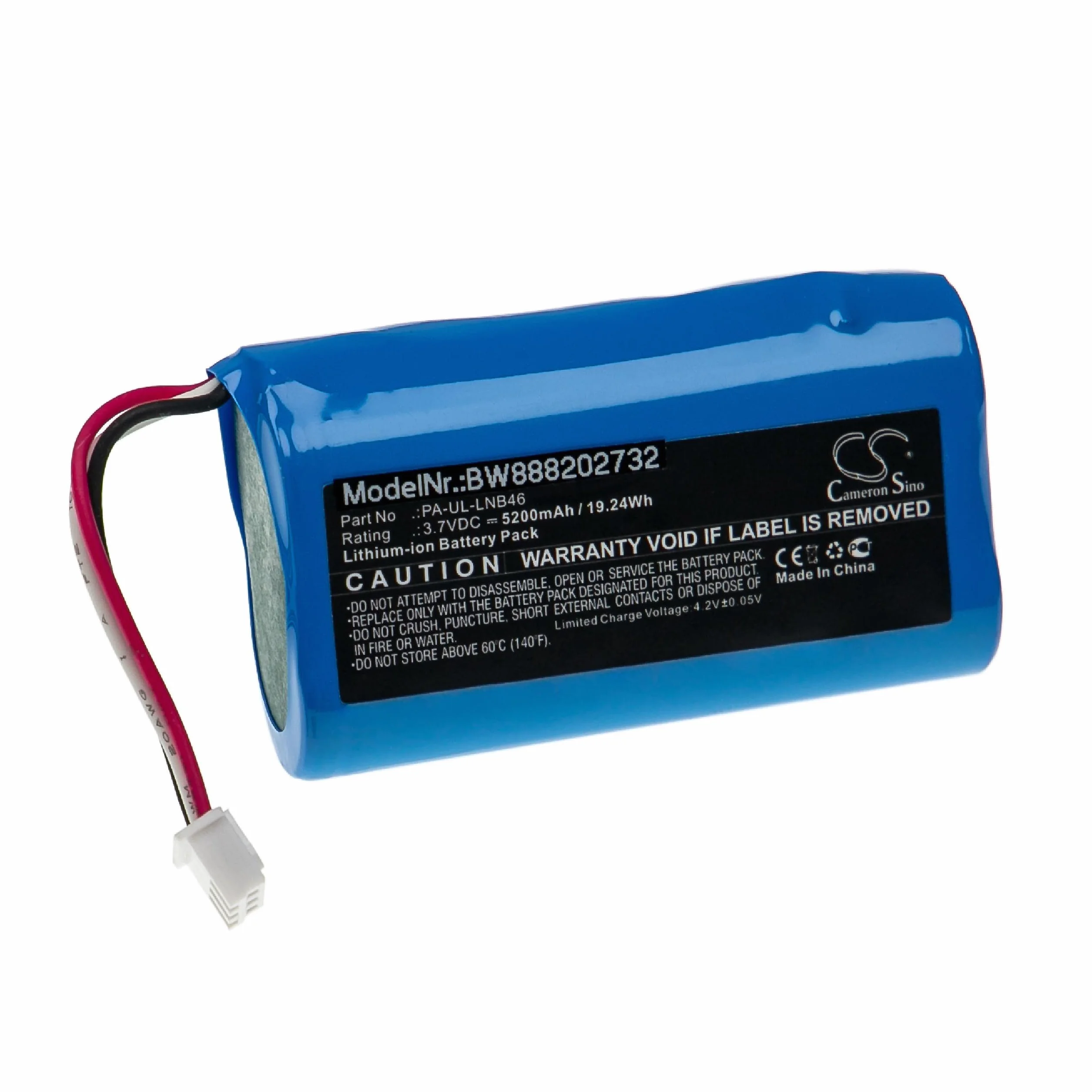 vhbw Uniwersalny akumulator kompatybilny z różnymi urządzeniami (5200 mAh, 3,7 V, litowo-jonowy) 2 x ogniwa
