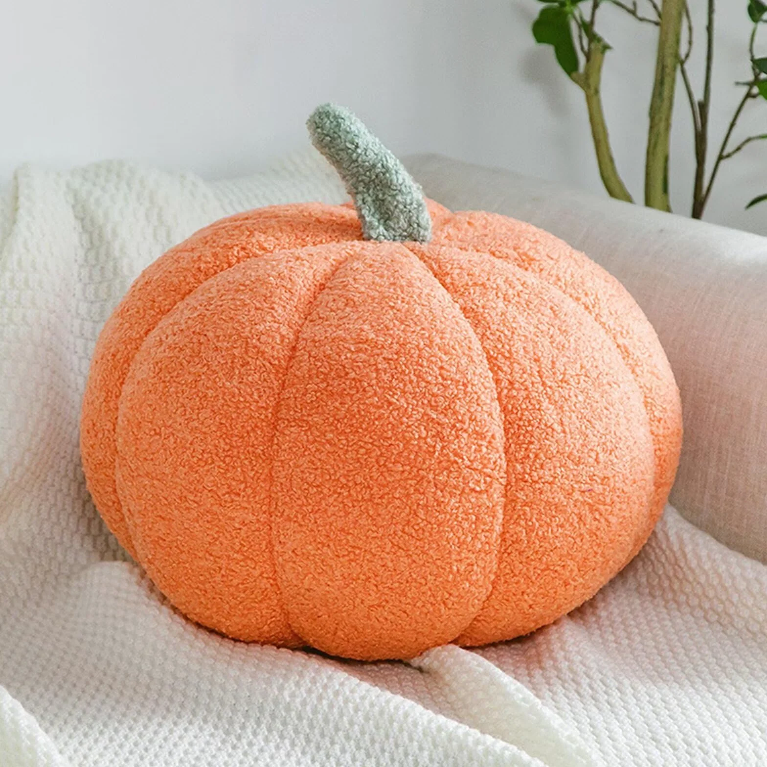 Poduszka dyniowa, poduszka dyniowa, dekoracja sypialni, poduszka dyniowa, dekoracja na Halloween, na imprezę, 20 cm, pomarańczowa