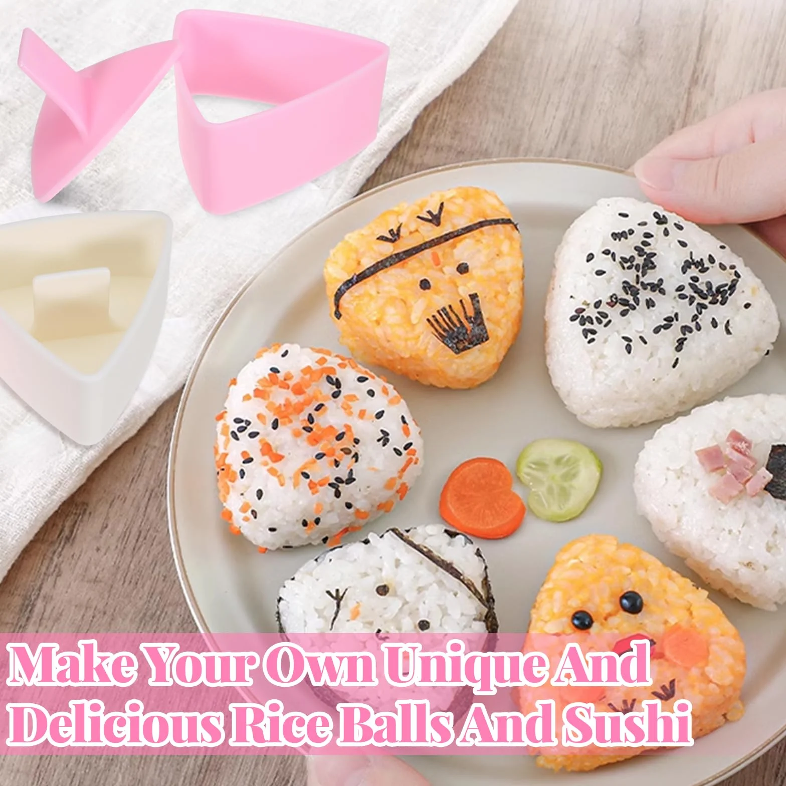 Foremki Onigiri 2 sztuki trójkąt z łyżką do ryżu Sushi Nigiri