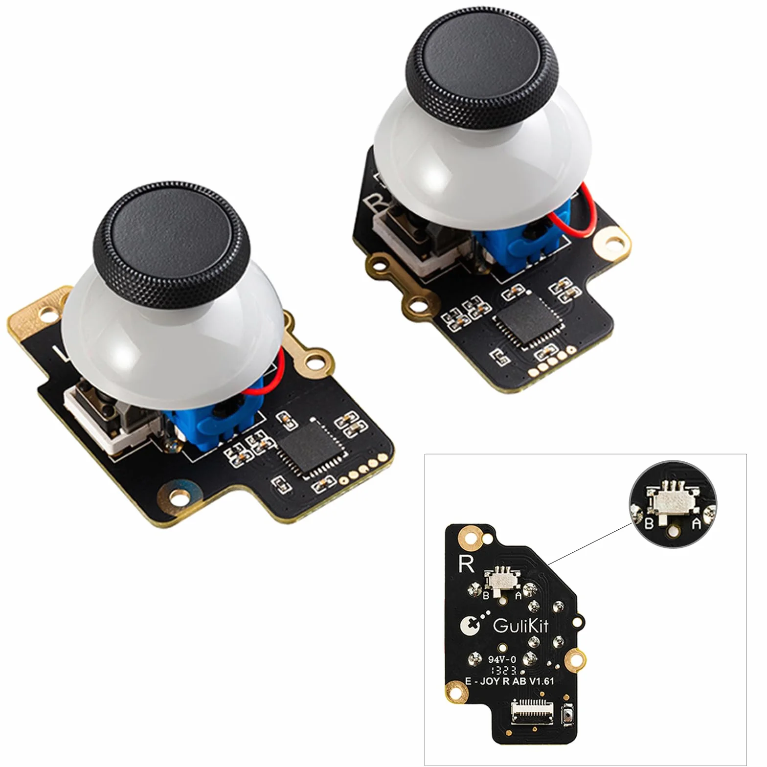 AKNES Joysticki elektromagnetyczne z Czujnikiem Halla do Steam Deck typ A i B, zamienne akcesoria bez lutowania