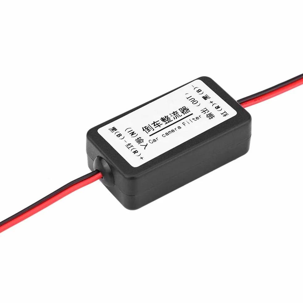 Prostownik filtra 12 V DC, kamera cofania samochodu, przekaźnik mocy, kondensator, prostownik filtra