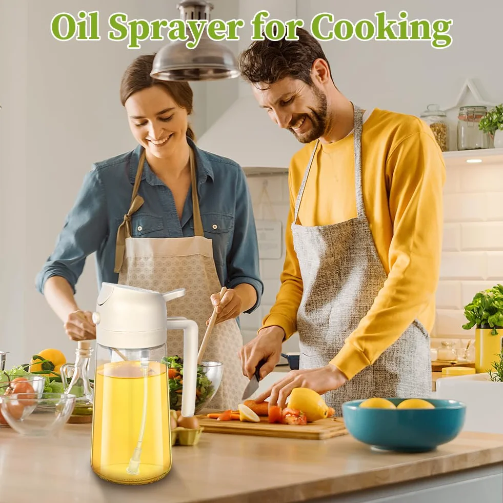 OFFCUP Spray do gotowania oliwy z oliwek do gotowania, 470 ml, spray do oliwy z oliwek, spray do oliwy z oliwek Kuchnia z szczotką do gotowania, pieczenia, grilla, sałatki