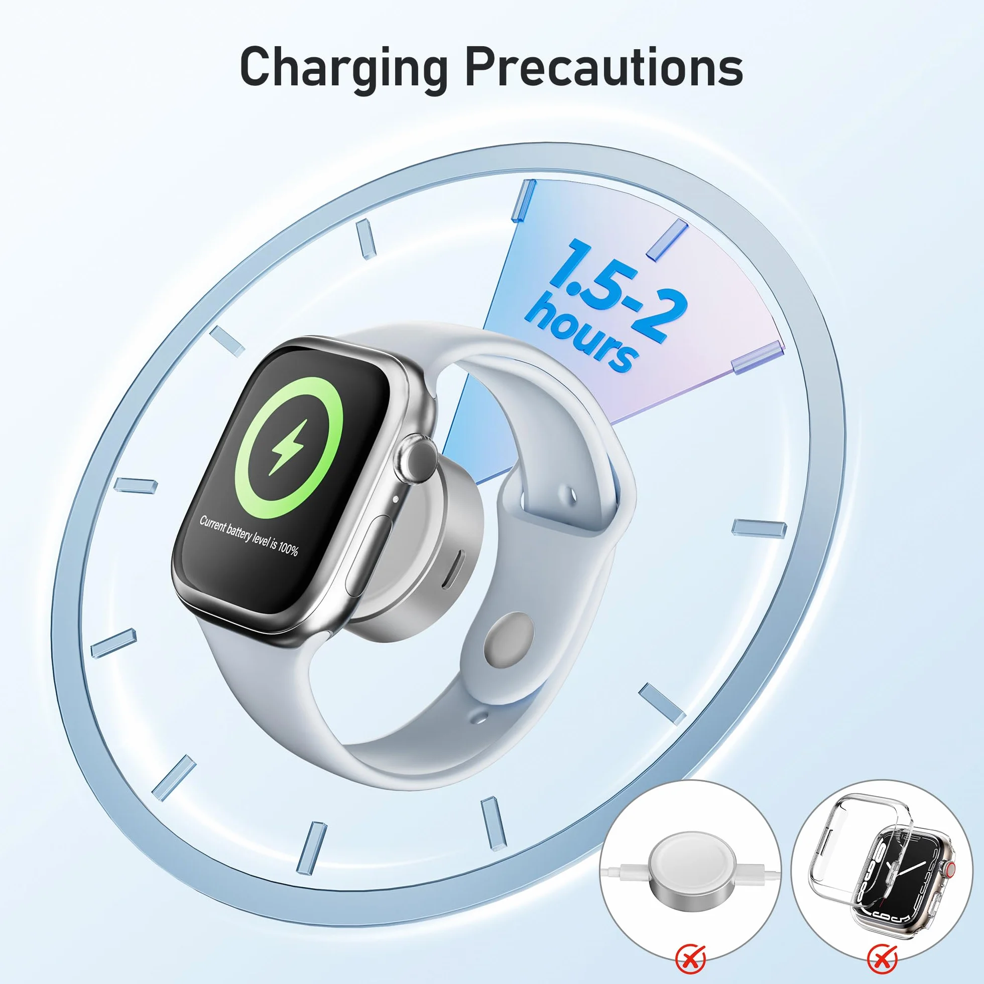 Elebase Magnetyczna Ładowarka do Apple Watch,Przenośna Bezprzewodowa Ładowarka do iWatch z USB-C & Portem Zasilania iPhone'a,Kompatybilna z iWatch Seria 11/10/9/8/7/6, Ultra 2 3, SE 2 3, 42/46/44 mm