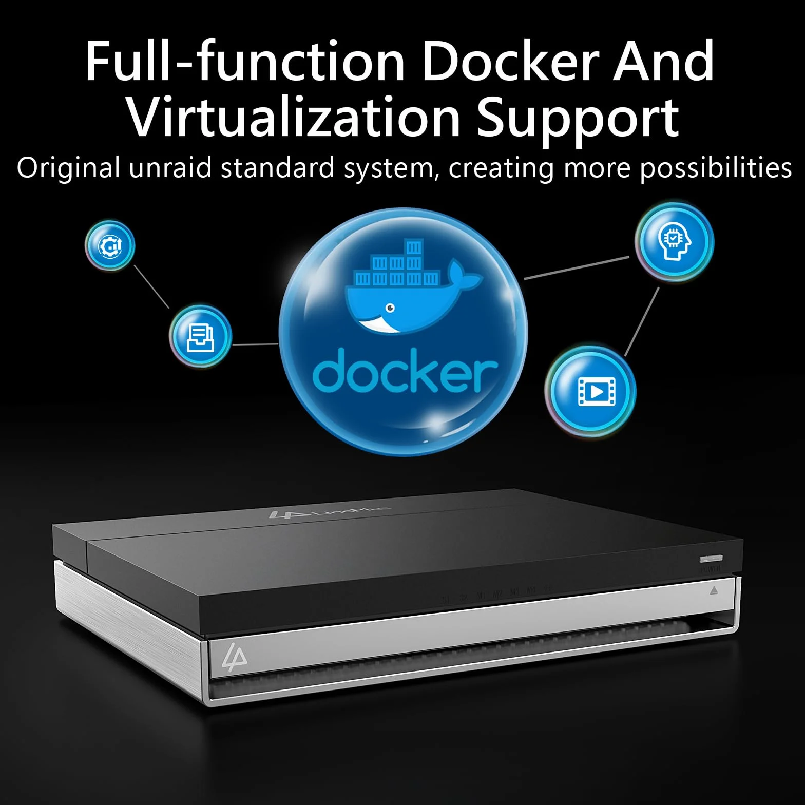 LincStation N1 6 Bay NAS Network Attached Storage Obsługa 6x8TB SSD z Unraid Licencją Systemową Przechowywanie w Chmurze Serwera Domowego Urządzenie Ciche/Przenośne