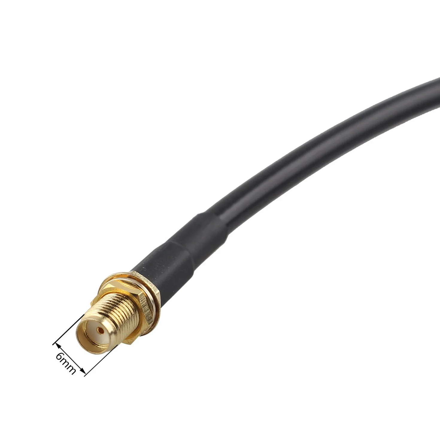 Przedłużacz anteny SMA wtyk męski na żeński kabel koncentryczny RG58 kabel połączeniowy 1 m kompatybilny z radiem amatorskim Kenwood BaoFeng Wouxun Icom Yaesu Vertex Standard Horizon Marine