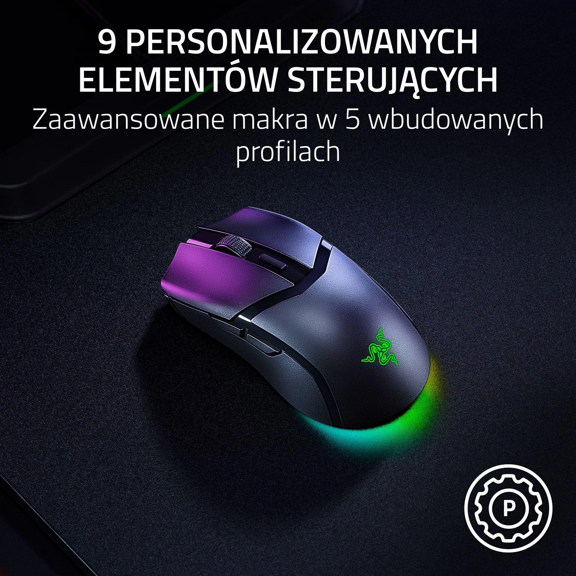 Razer Cobra HyperSpeed bezprzewodowa mysz do gier 62g 26K dpi 1000 Hz Bluetooth Czarny