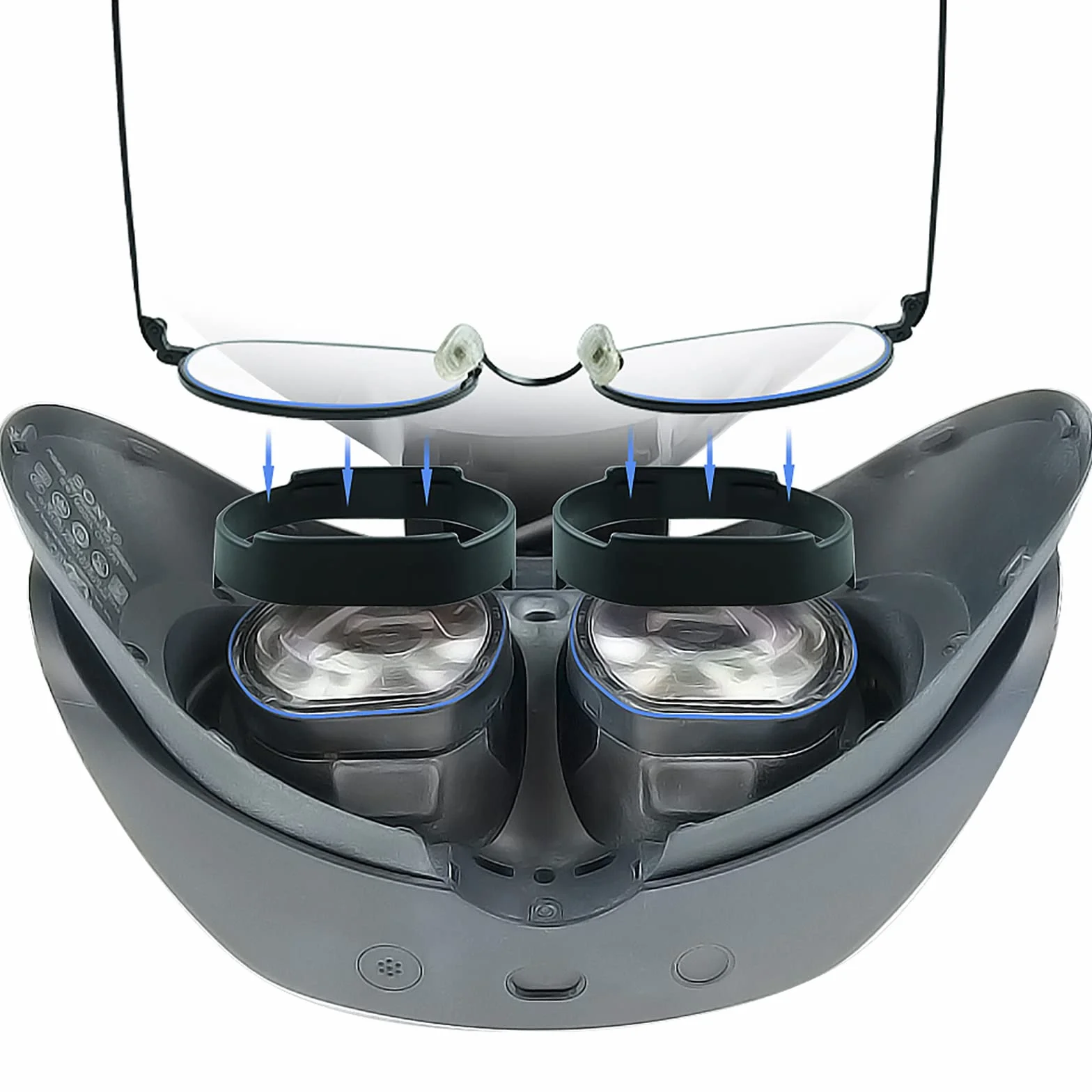 Dystans do okularów pasuje do PS VR2, ochraniacz na obiektyw VR podkładka odporna na zarysowania zapobiega zarysowaniu soczewek VR dla krótkowzroczności