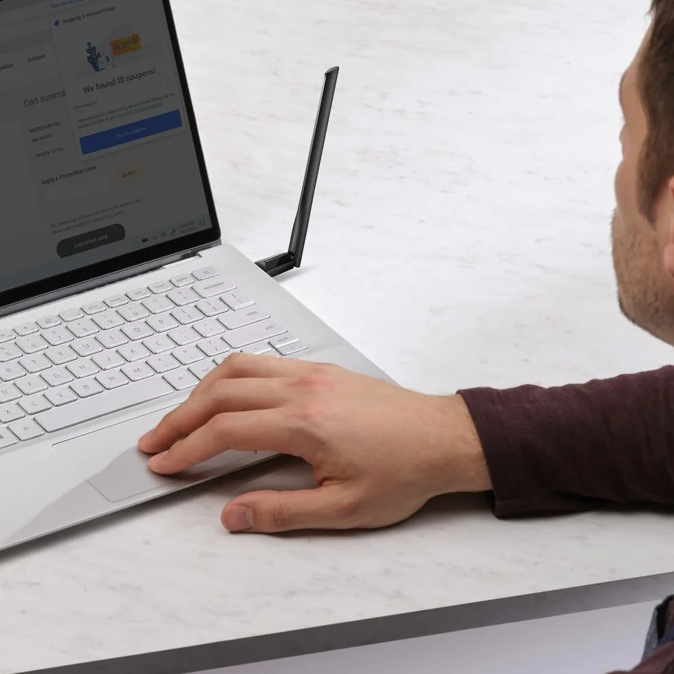 TP-Link Archer TX35U Plus WLAN Stick do PC, Wi-Fi 6 AX1800 Dual Band Adapter, USB 3.0, MU-MIMO, anteny o wysokim wzmocnieniu, szyfrowanie WPA3, kompatybilny z Windows 11/10