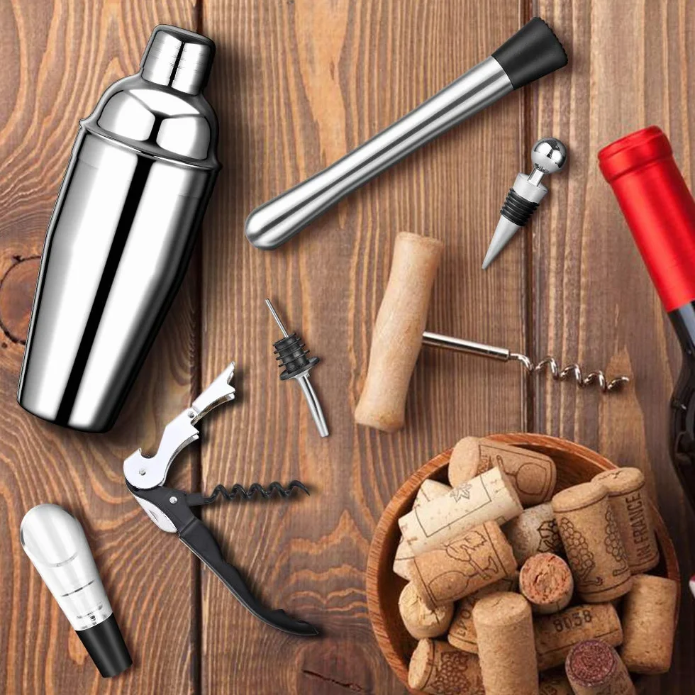 Goldge Zestaw do koktajli 12 sztuk shaker ze stali nierdzewnej 750 ml akcesoria barowe