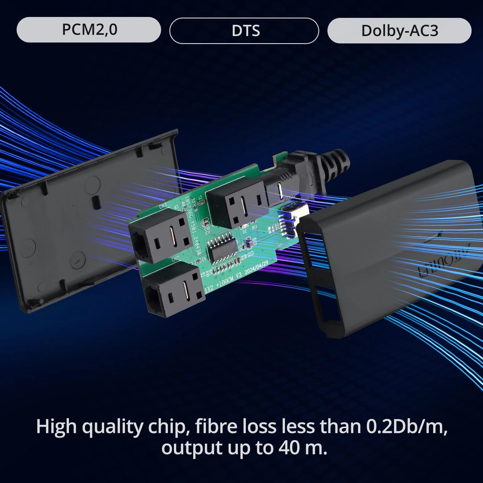 AUTOUTLET 2 way Spdif Toslink Optical Digital Audio Splitter