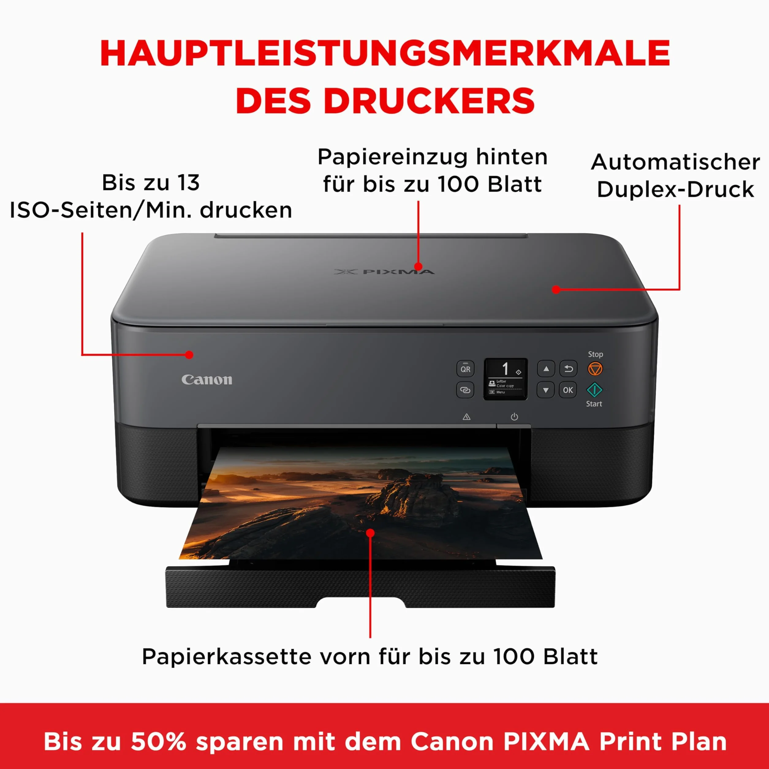 Canon Pixma TS5350i czarna drukarka, Bluetooth, Wi-Fi