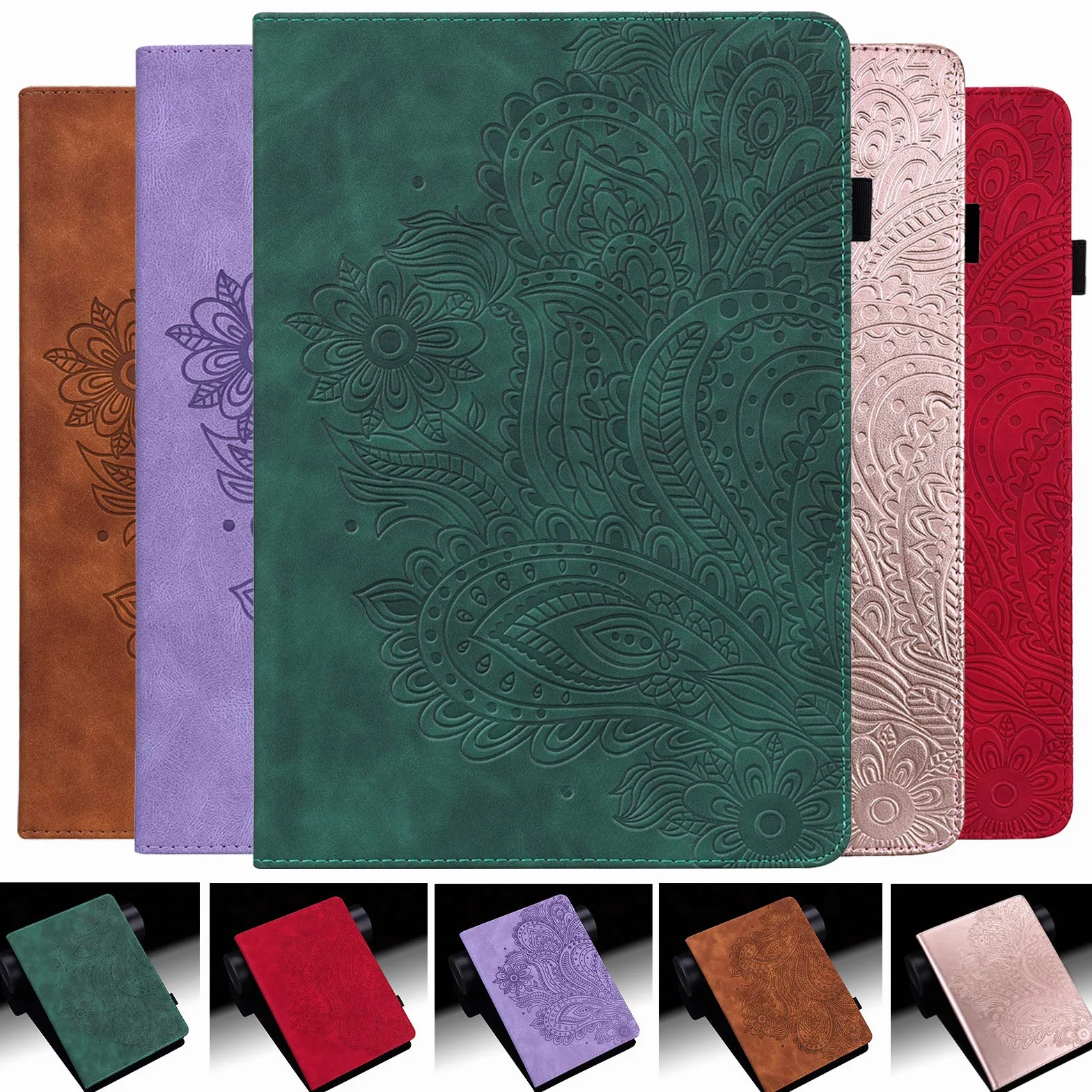 Etui do Lenovo Tab M8 4. generacji 8 cali tablet etui ochronne z rysikiem Stylus - ultra cienkie etui z funkcją stojaka Flip Cover skóra PU Lenovo Tab M8 4. generacji 8 cali TB-300FU etui (zielone)