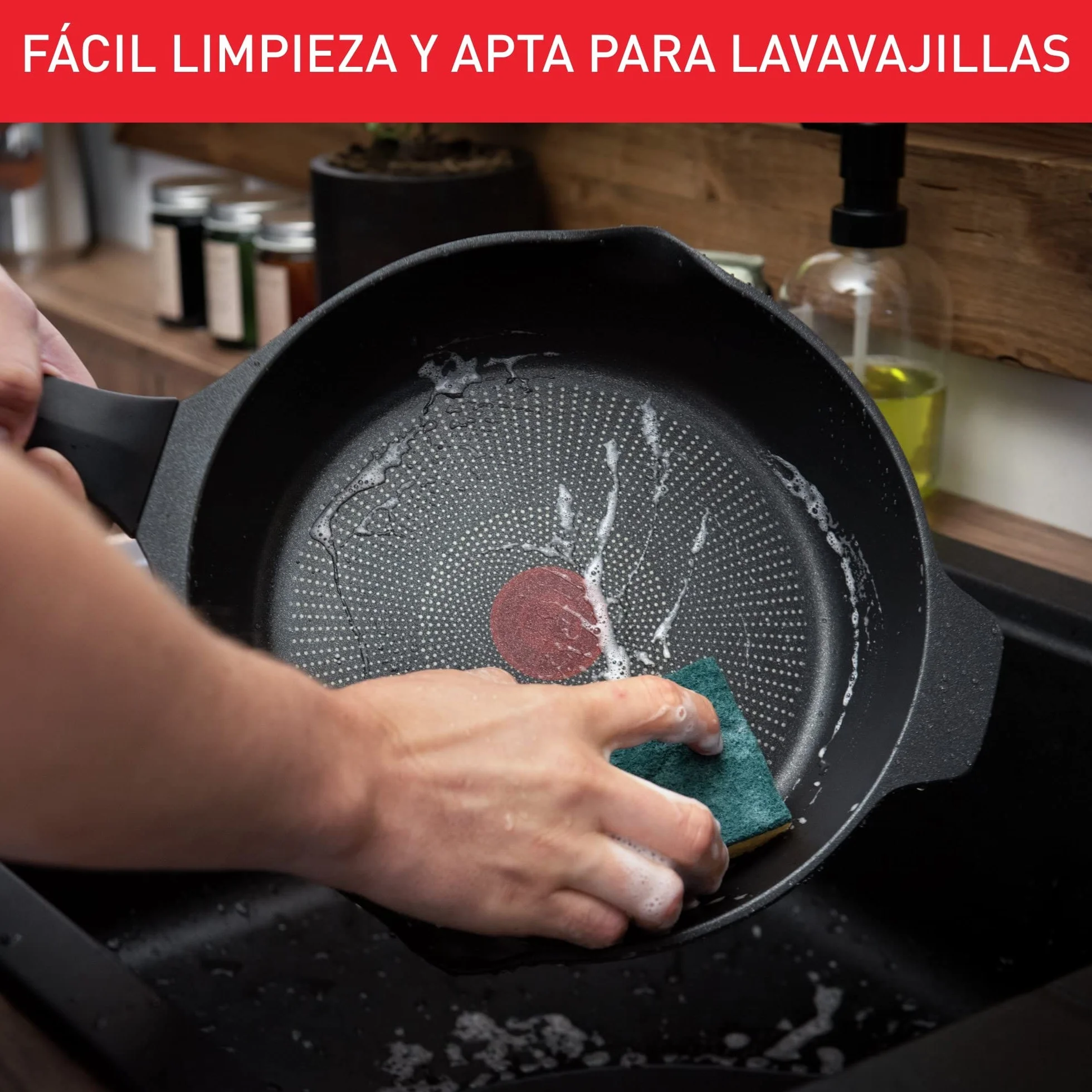 Tefal Aroma On Patelnia 24 cm Aluminiowa Czarna