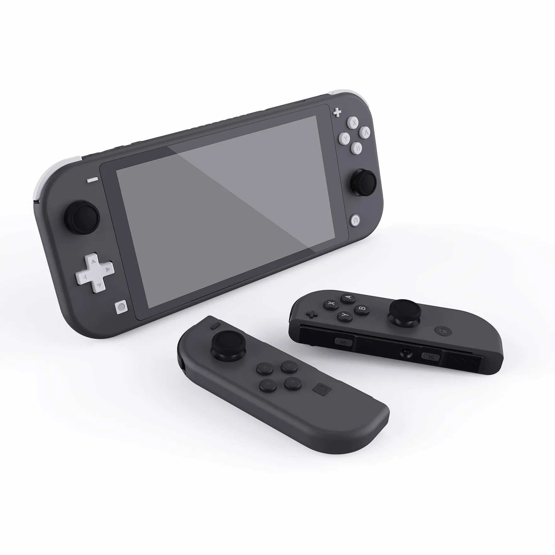 PlayVital Joystick Caps do Switch,Thumb Grip Caps do Switch Lite,Silikonowa Osłona Analogowa do Switch OLED Joycon Uchwytów na Kciuk do Switch & Switch Lite & Switch OLED-Czarny