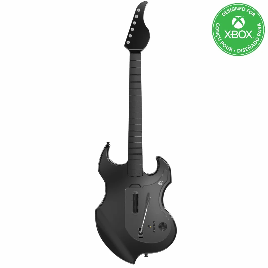 PDP Gaming RIFFMASTER Wireless Guitar Controller for Xbox Series X|S, Xbox One, & Windows 10/11 PC, Czarny i szary