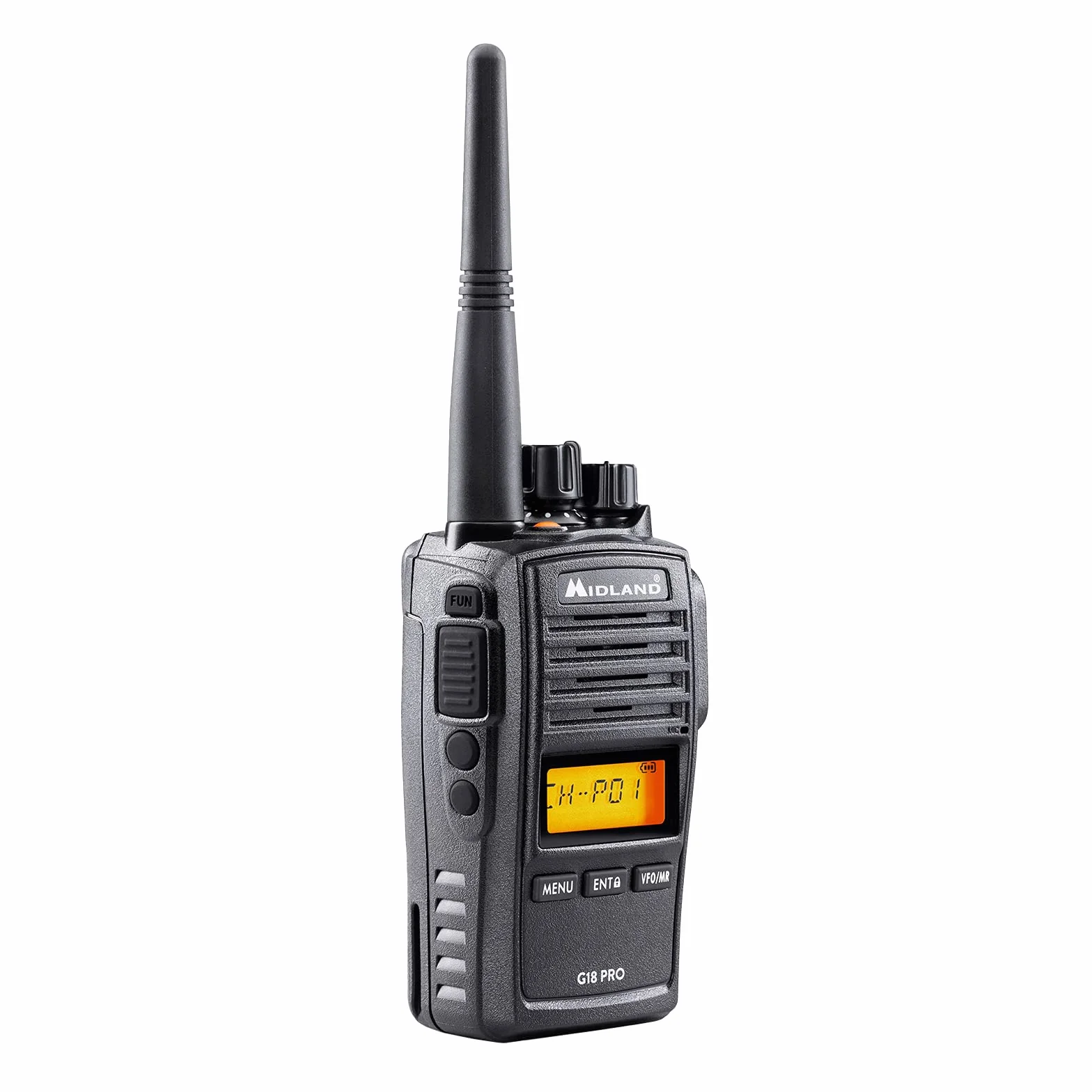 Midland G18 Pro C1145.02, Dwukierunkowy Radio, PMR446 Transceiver, Walkie Talkie Dual Band, Długi Zasięg Walkie Talkie, Bateria Litowa, Wodoodporny IP67, Czarny