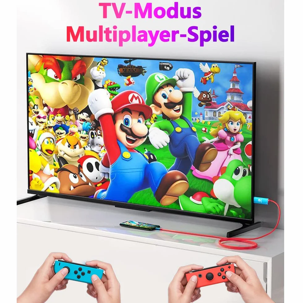 RREAKA Switch Dock dla Nintendo Switch OLED, 2-w-1 Switch TV Adapter z kablem 4K HDMI, Typ C 100W ładowanie, przenośna stacja dokująca podróż, dla Samsung Dex S24, MacBook