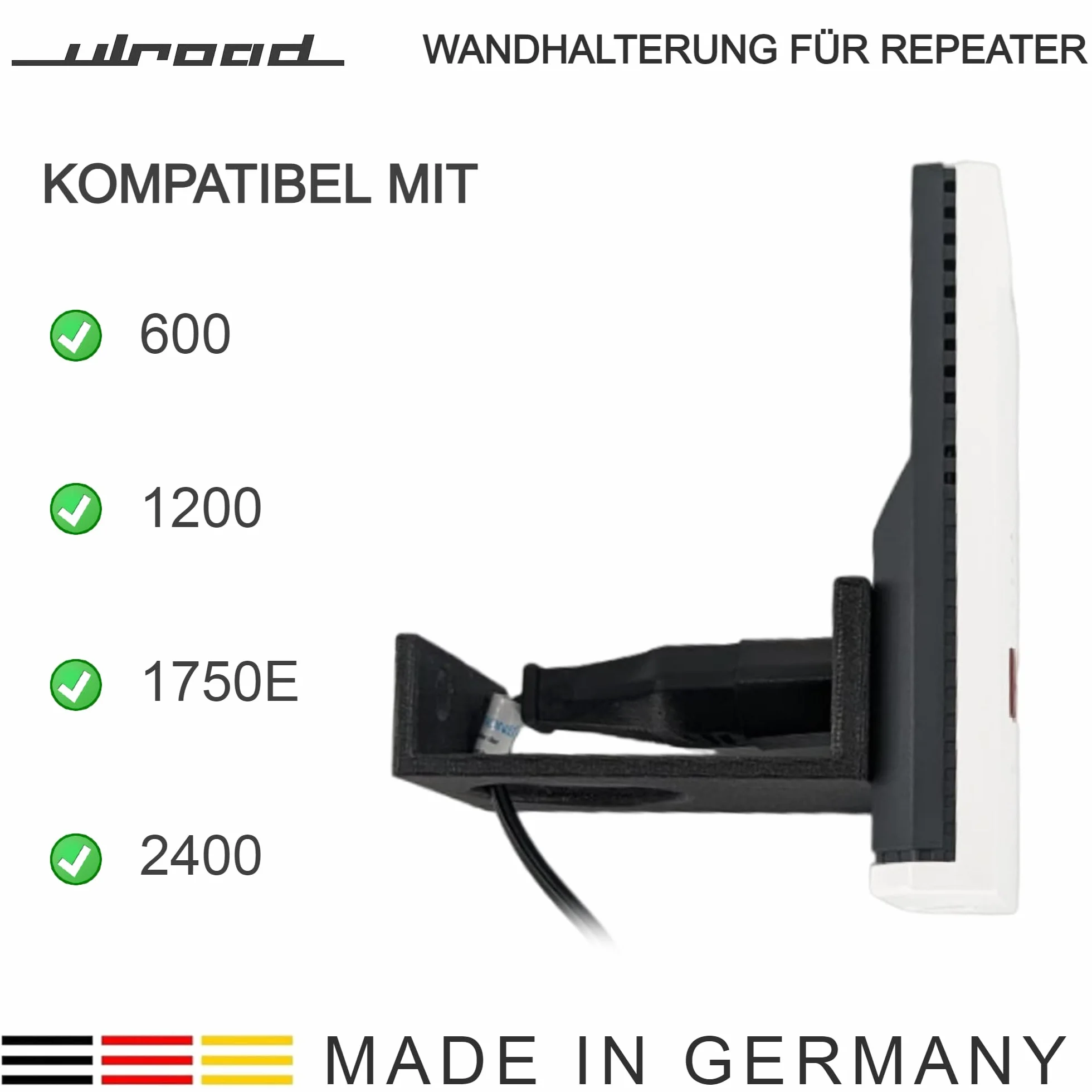 Uchwyt ścienny do AVM Fritz Repeater 600/1200/1750E/2400 - Uchwyt ścienny Fritz! Wzmacniacz