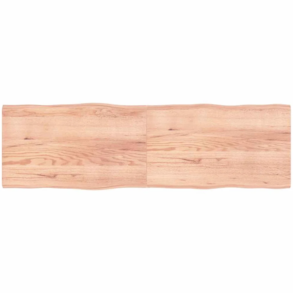 vidaXL Blat drewniany jasnobrązowy 200x60x(2-4) cm naturalną krawędzią