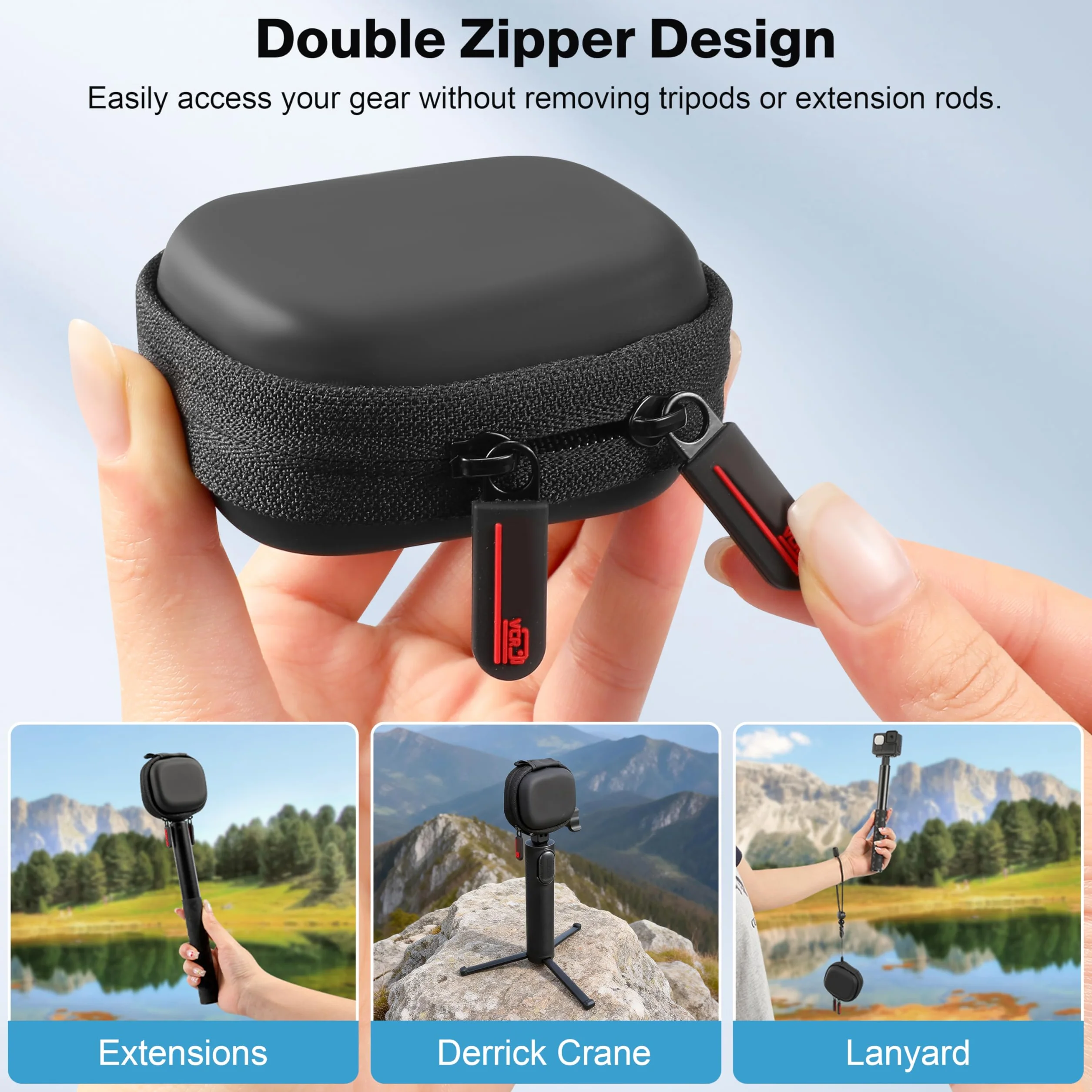 Przenośna walizka do gopro Hero 4K / Lit Akcesoria Hero Hard Shell PU Cover Ochrona przechowywania MINI Torba podróżna Przenośne walizki z karabiną Kamera akcji