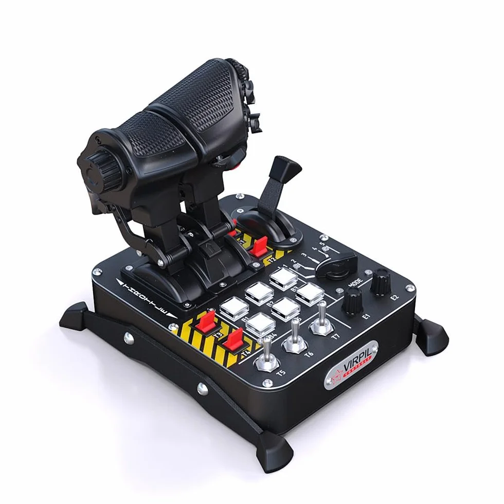 VIRPIL Controls MongoosT-50CM3 Throttle Dual-Engine Throttle Quadrant Adjustable Detents Flight Simulator Control System PC Gaming