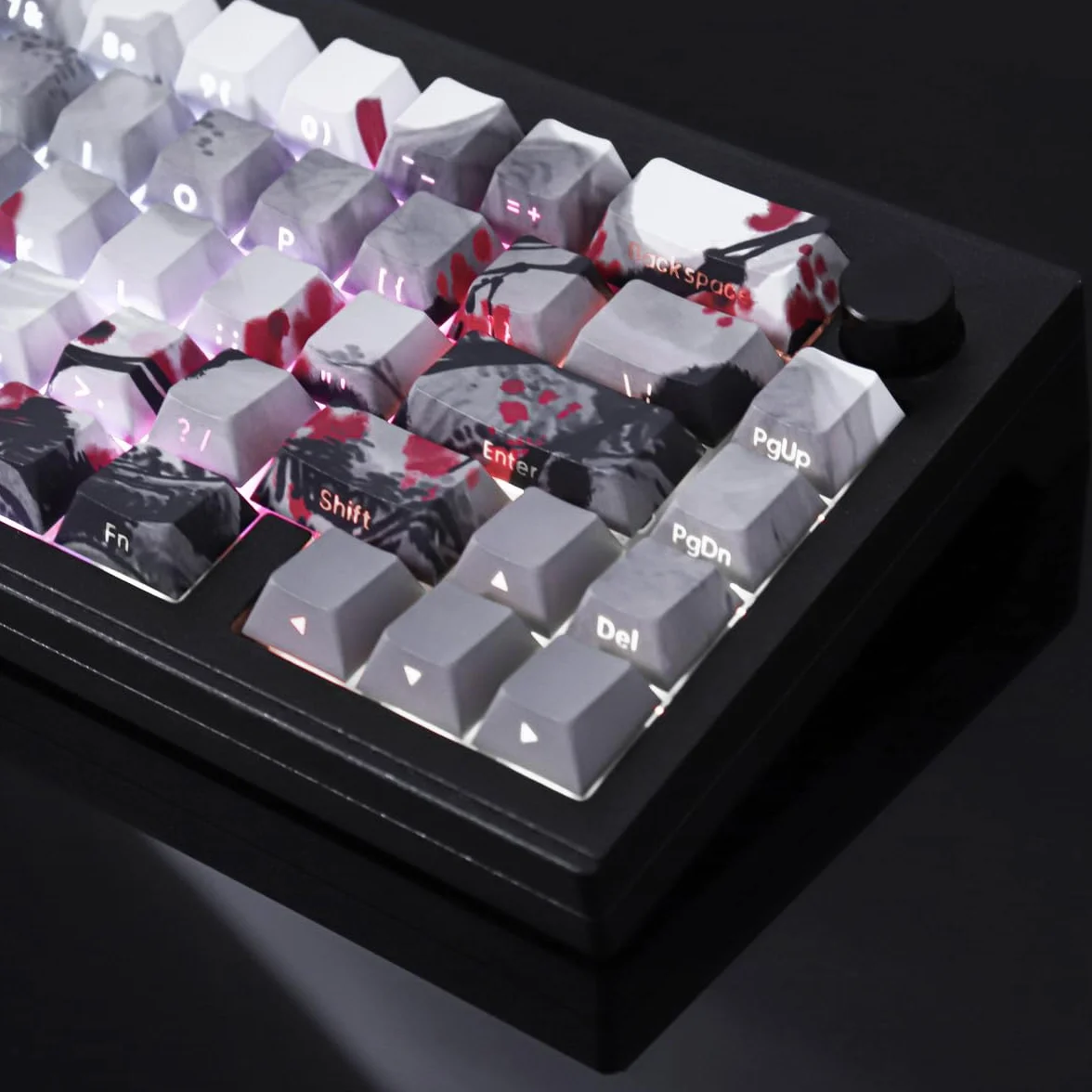 Hyekic Nasadki klawiszy PBT błyszczące nakładki na klawisze nadruk z boku litery niestandardowe nasadki na klawisze 135 klawiszy do układu ISO UK Cherry MX przełączniki klawiatury mechaniczne (profil