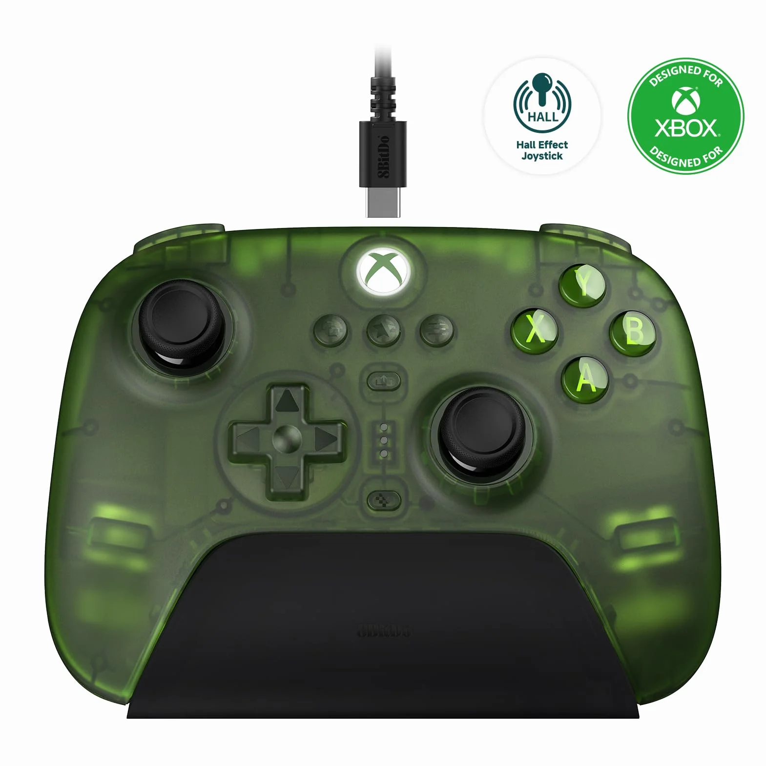 8Bitdo Ultimate 3-Mode Controller, Hall Effect Joysticks, Pro Back Buttons, Wired Only for Xbox Series X|S & Xbox One, Compatibility with Apple, Windows & Android, Officially Licensed (Jade)
