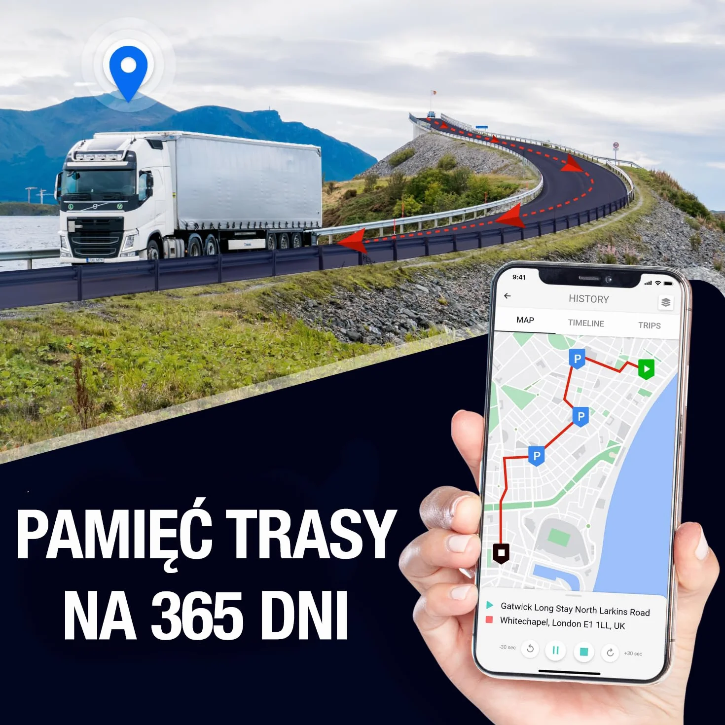GPSLive Geo Track Lokalizator GPS do Pojazdów – Tracker GPS do Samochodu, Vana i Motocykla, Śledzenie GPS w Czasie Rzeczywistym, Samodzielna Instalacja, System Telematyczny