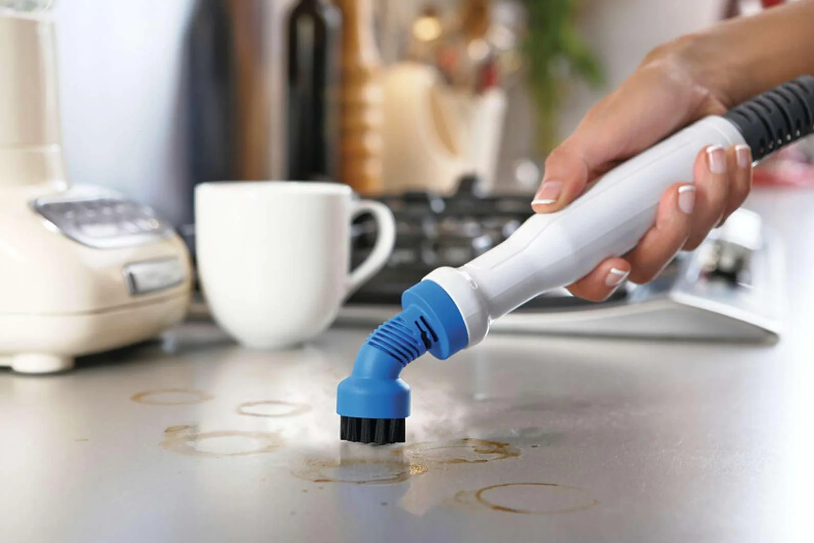 Black+Decker BHSM1615DSG-QS wielofunkcyjny miotła parowa z odłączanym ciałem, głowica delta i rękawica Steamitt, 15 akcesoriów, zbiornik na wodę 500 ml, 1600 W