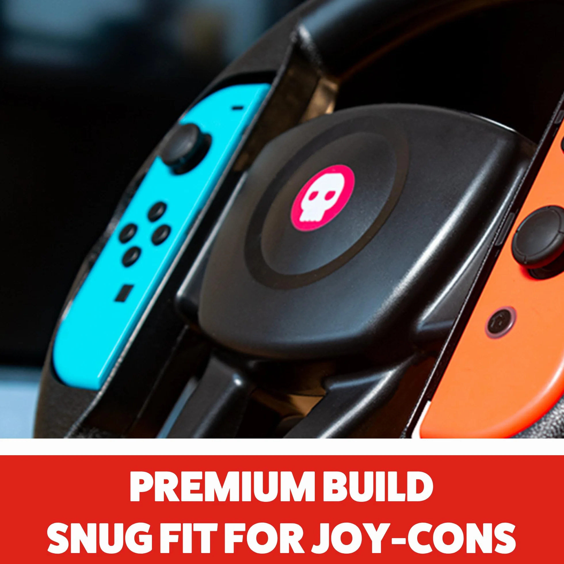 Konix Joy Con Steering Wheel Table Attachment Lenkrad Nintendo Switch black