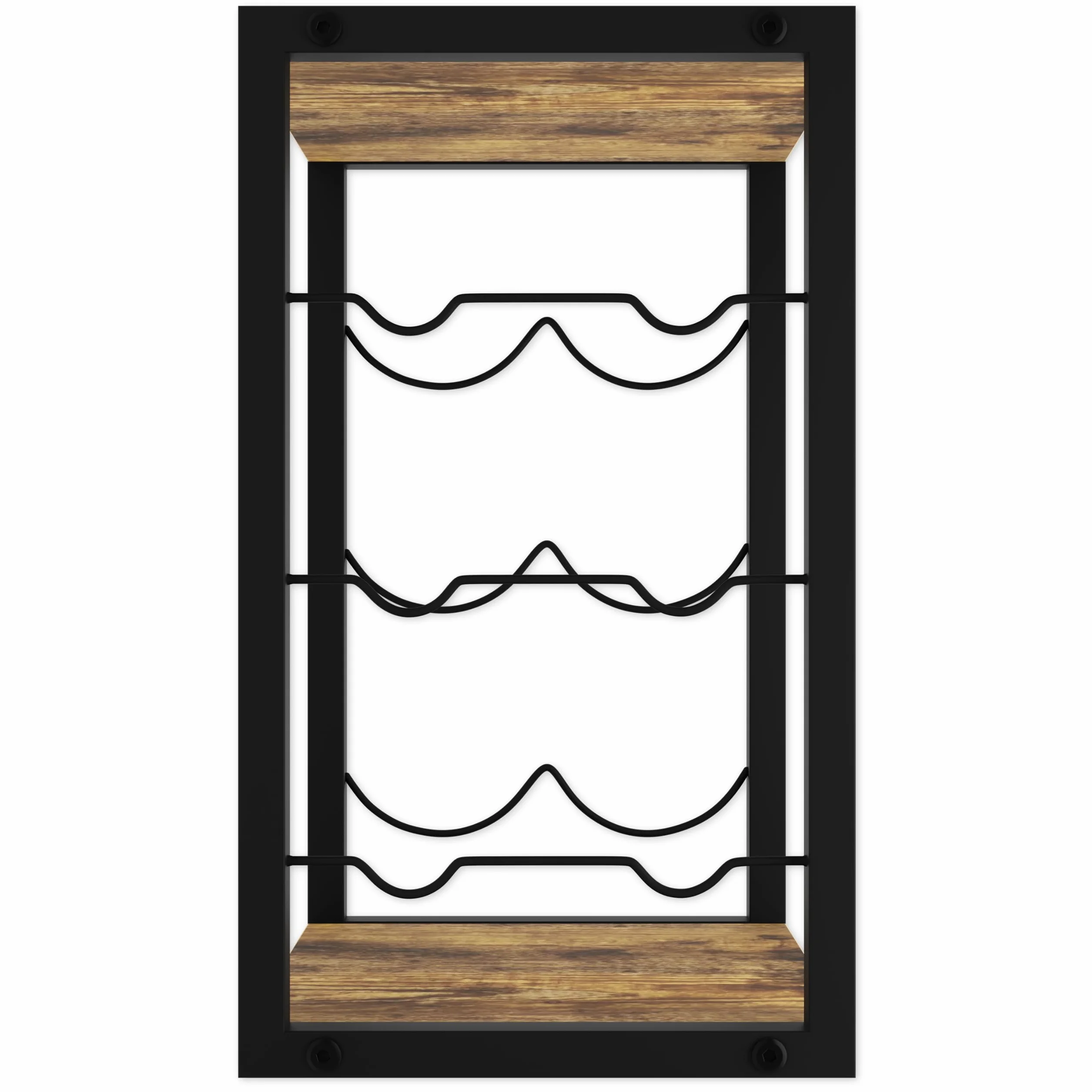 Lenmar Seria LOFT metalowy stojak na wino 6 butelek 21x24x37 cm