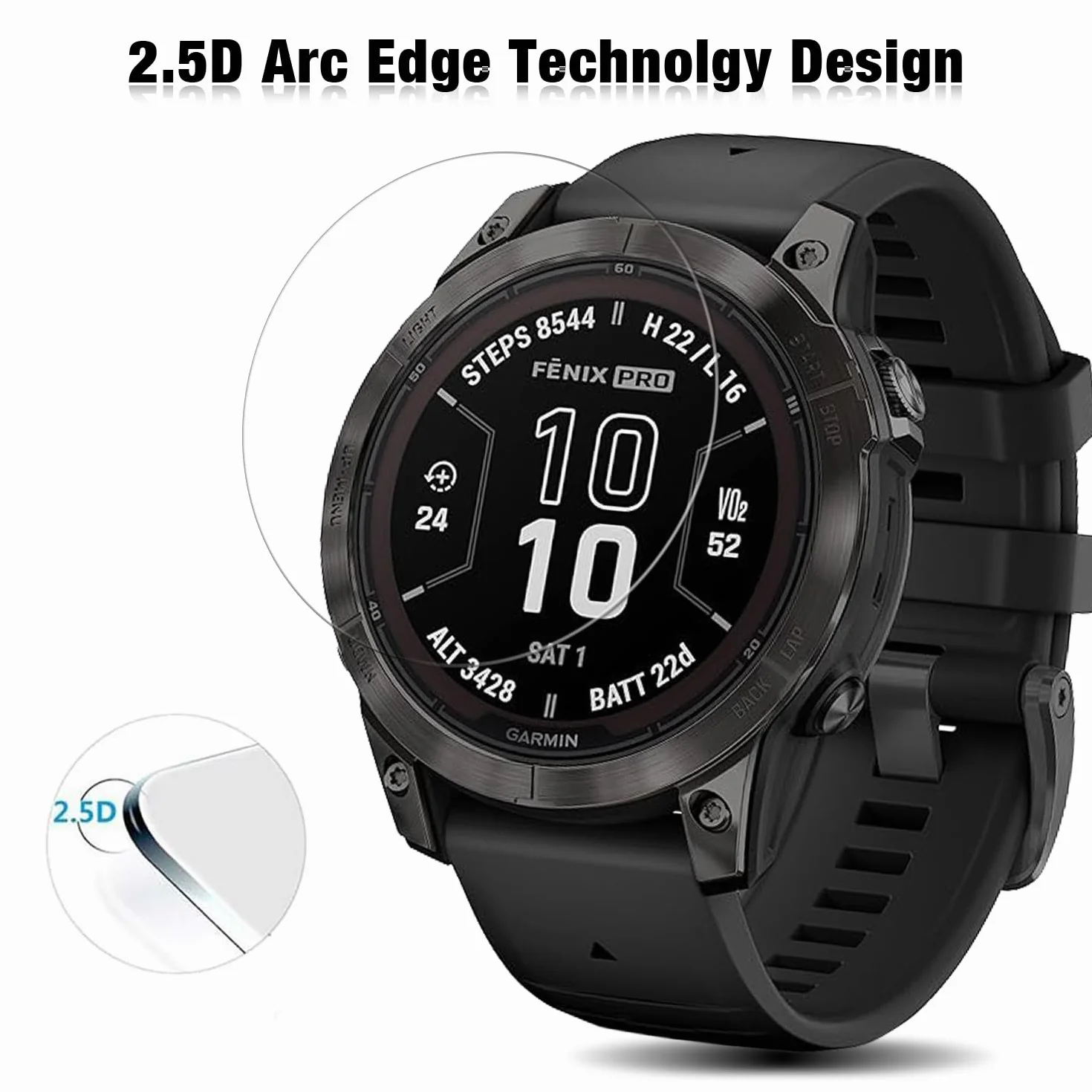 iVoler 4 sztuki szkła hartowanego do Garmin Fenix E 47 mm / Garmin Fenix 7 PRO Solar/Solar Sapphire / Fenix 7 / Sapphire Solar 47 mm, ochrona ekranu przed zarysowaniem, bez pęcherzyków powietrza