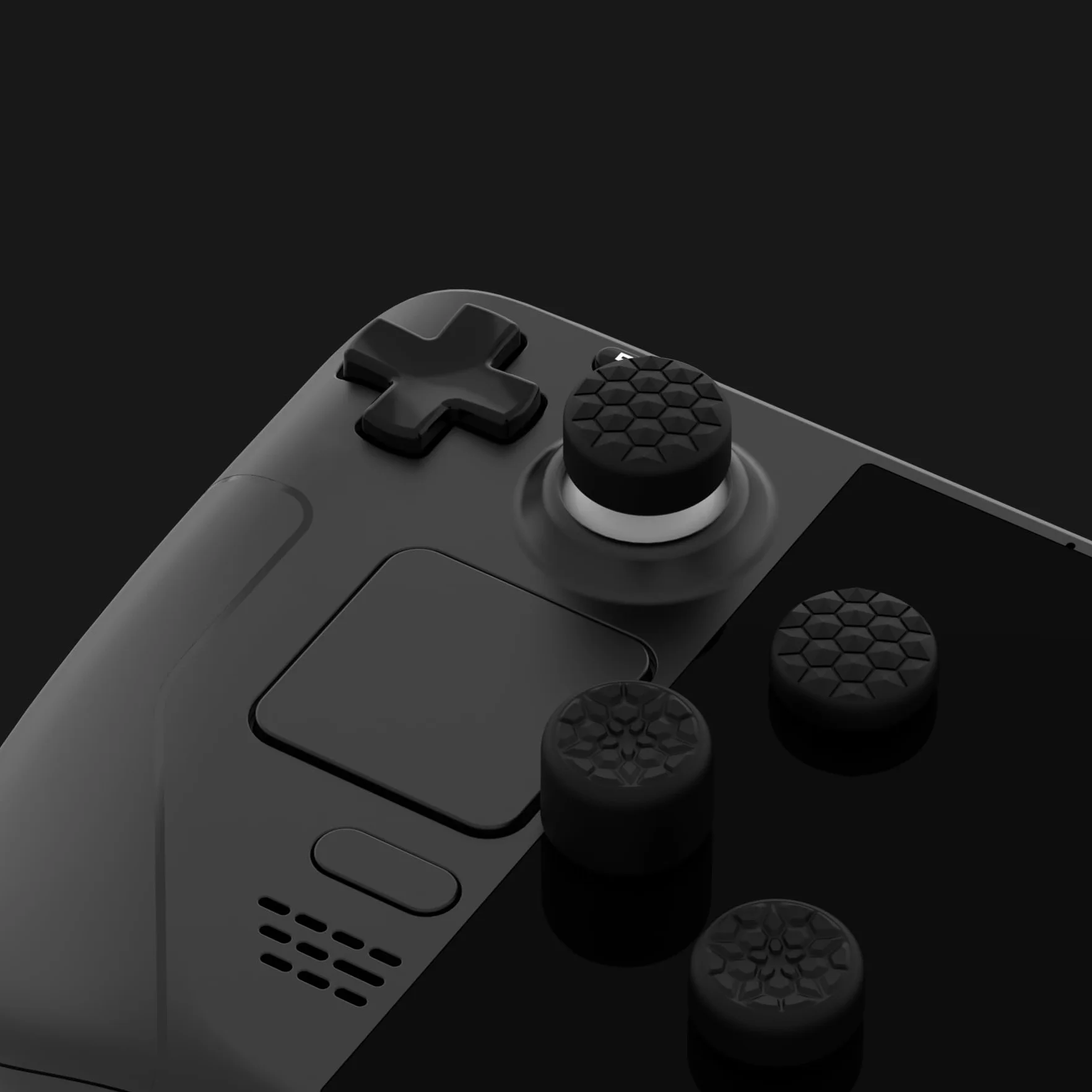 PlayVital Nakładki na Joysticki do Steam Deck OLED/LCD,Pokrowce na Drążki Analogowe do PS Portal – Czarny,10 Sztuk