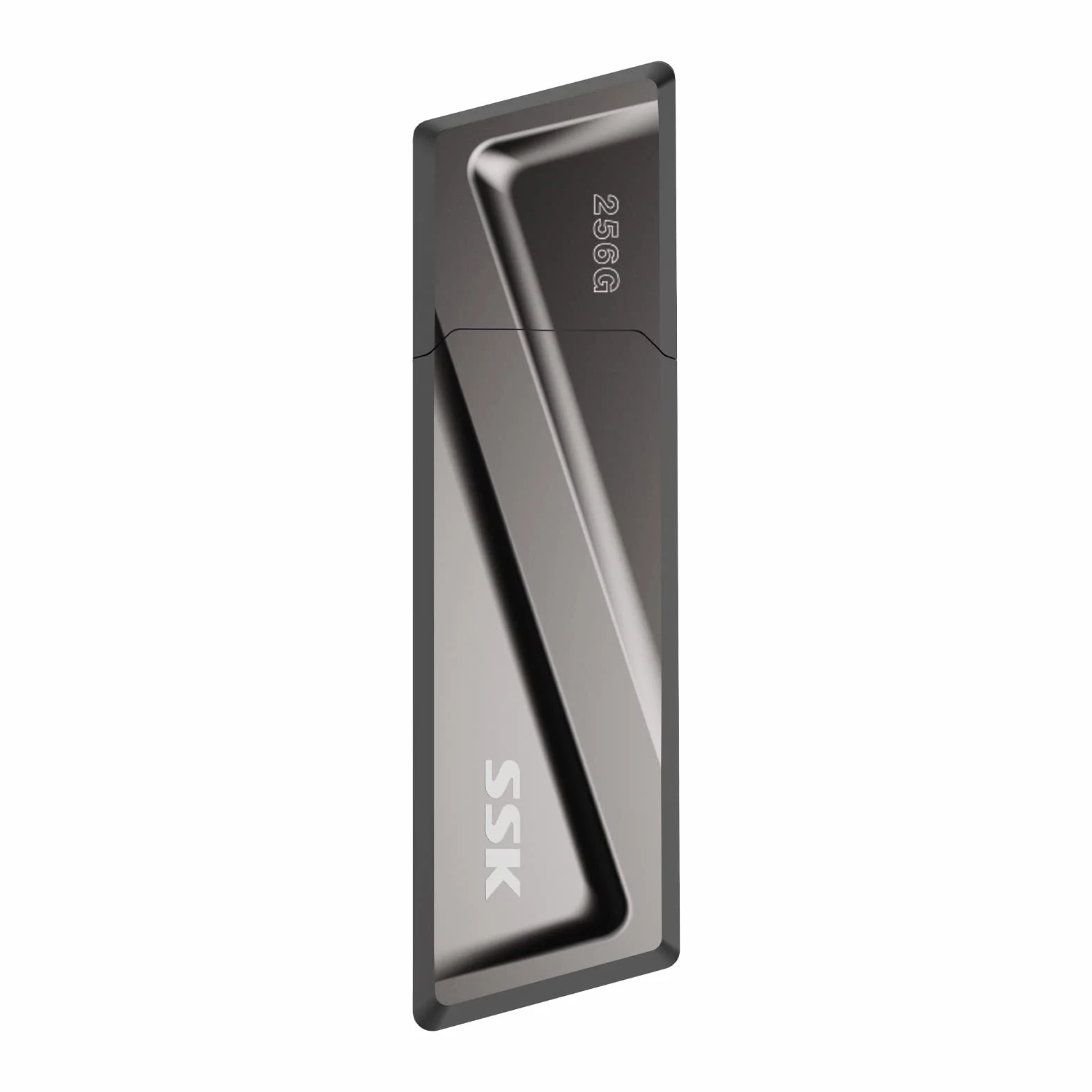 SSK Dysk flash USB SSD 256 GB, szybkość do 550 MB/s, USB 3.2 Gen 2, pendrive + adapter USB C do telefonu z systemem Android, laptopa, tabletów i innych urządzeń