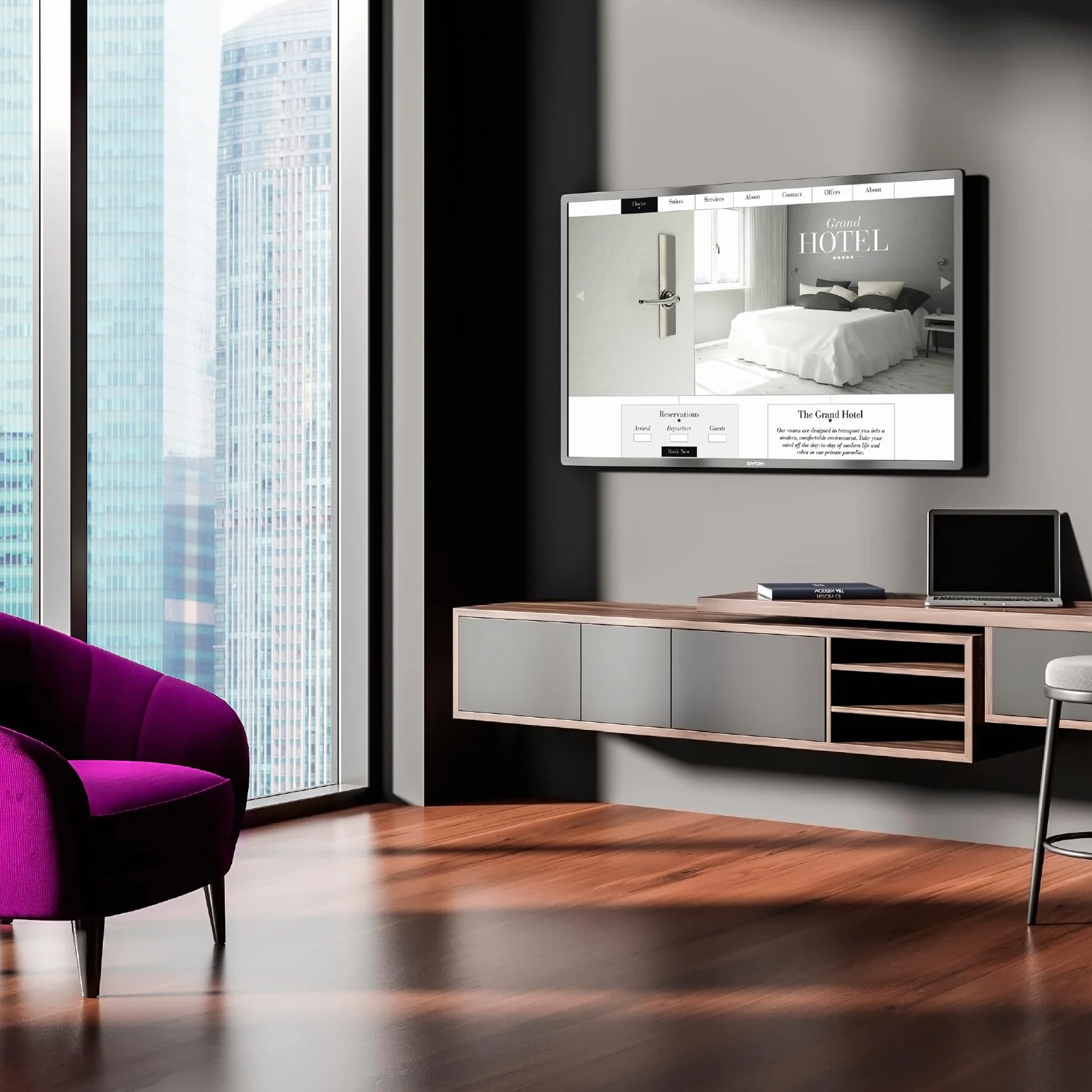 DYON Smart 32 VX 80 cm (32 cale) TV (HD Smart TV, potrójny tuner HD (DVB-C/-S2/-T2), App Store, Prime Video, Netflix, YouTube)