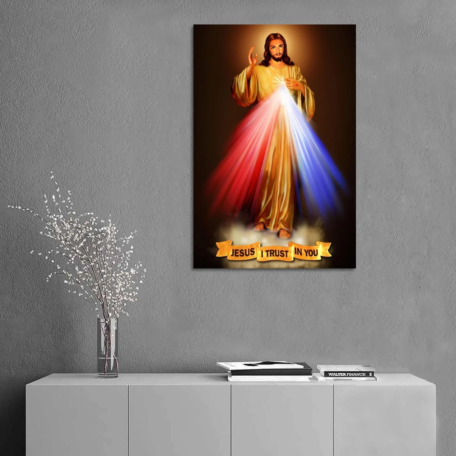 Plakat dekoracyjny Miłosierny Jezus obraz płótno 60 x 90 cm