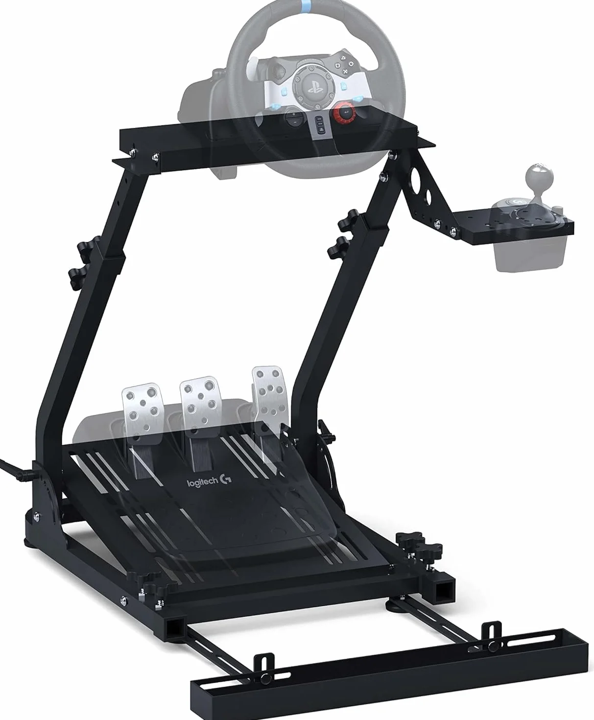 GT Omega PRO Stojak na kierownicę do Logitech G923 G29 G920 Thrustmaster T500 T300 TX TH8A Shifter Mount V2 Fanatec Clubsport z regulacją nachylenia