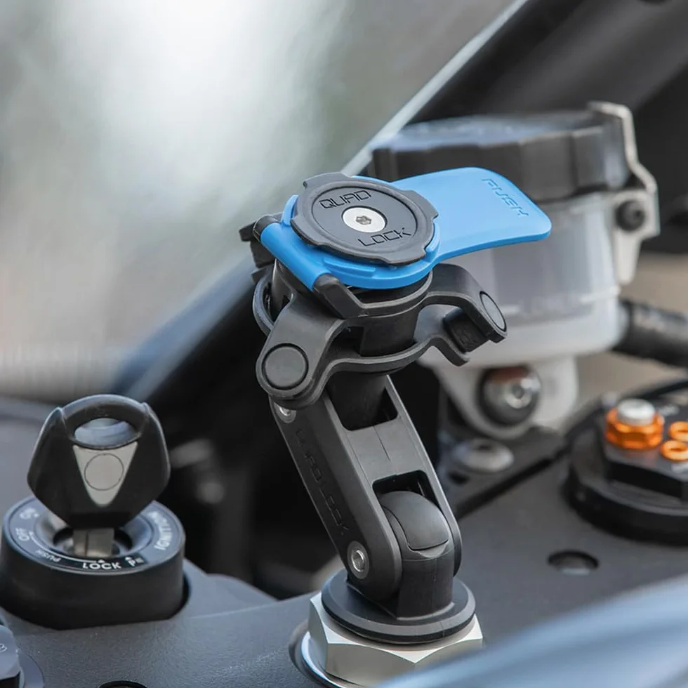 Quad Lock Kierownica Motocyklowa Uchwyt Telefonu Zestaw z Amortyzatorem Drgań i Galaxy S24 Ultra MAG Etui