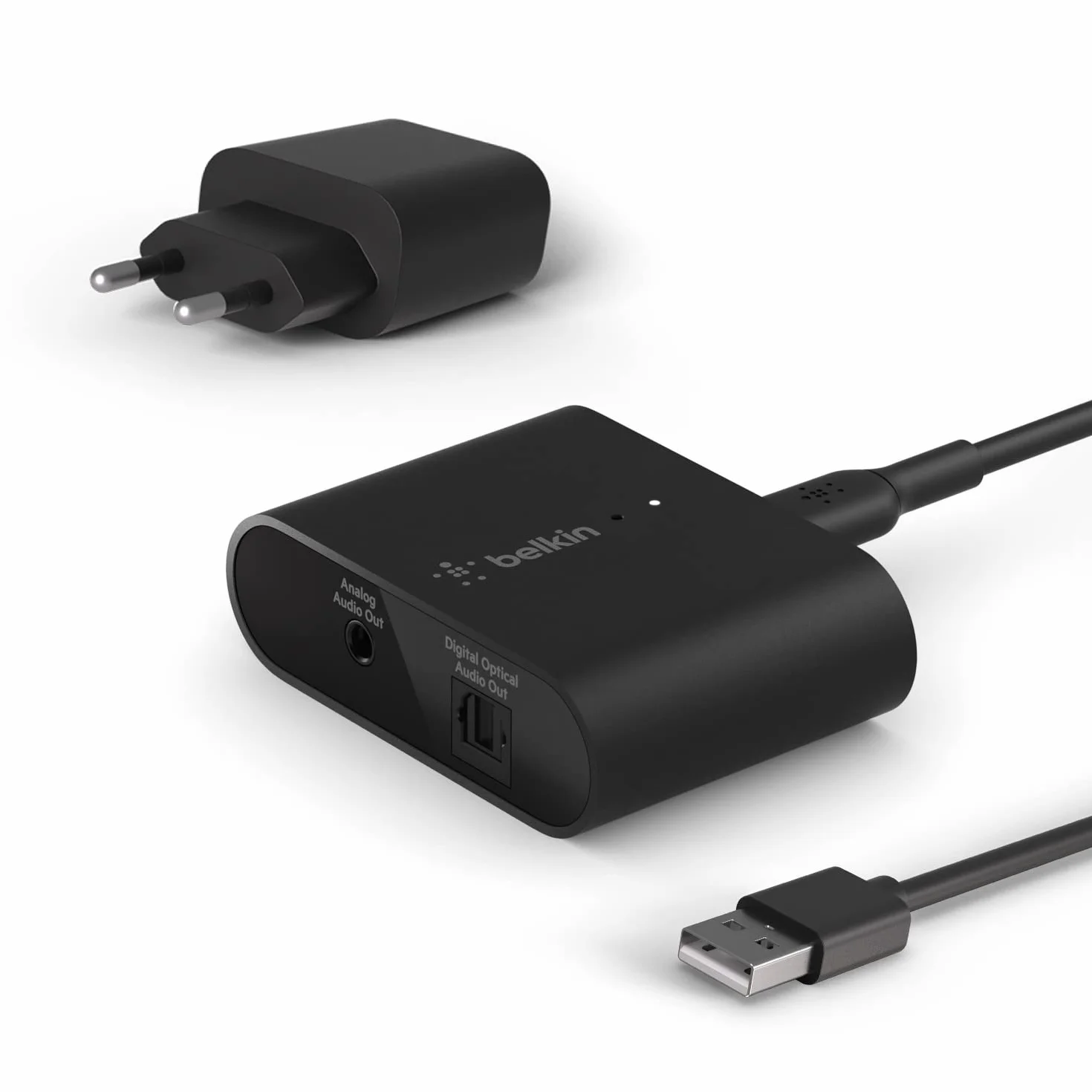 Belkin SoundForm Connect AirPlay 2 (Audio-Adapter für drahtloses Streaming mit optischen und 3,5-mm-Lautsprecher-Eingängen für iPhone, iPad, Mac mini, MacBook Pro und andere AirPlay-fähige Geräte)