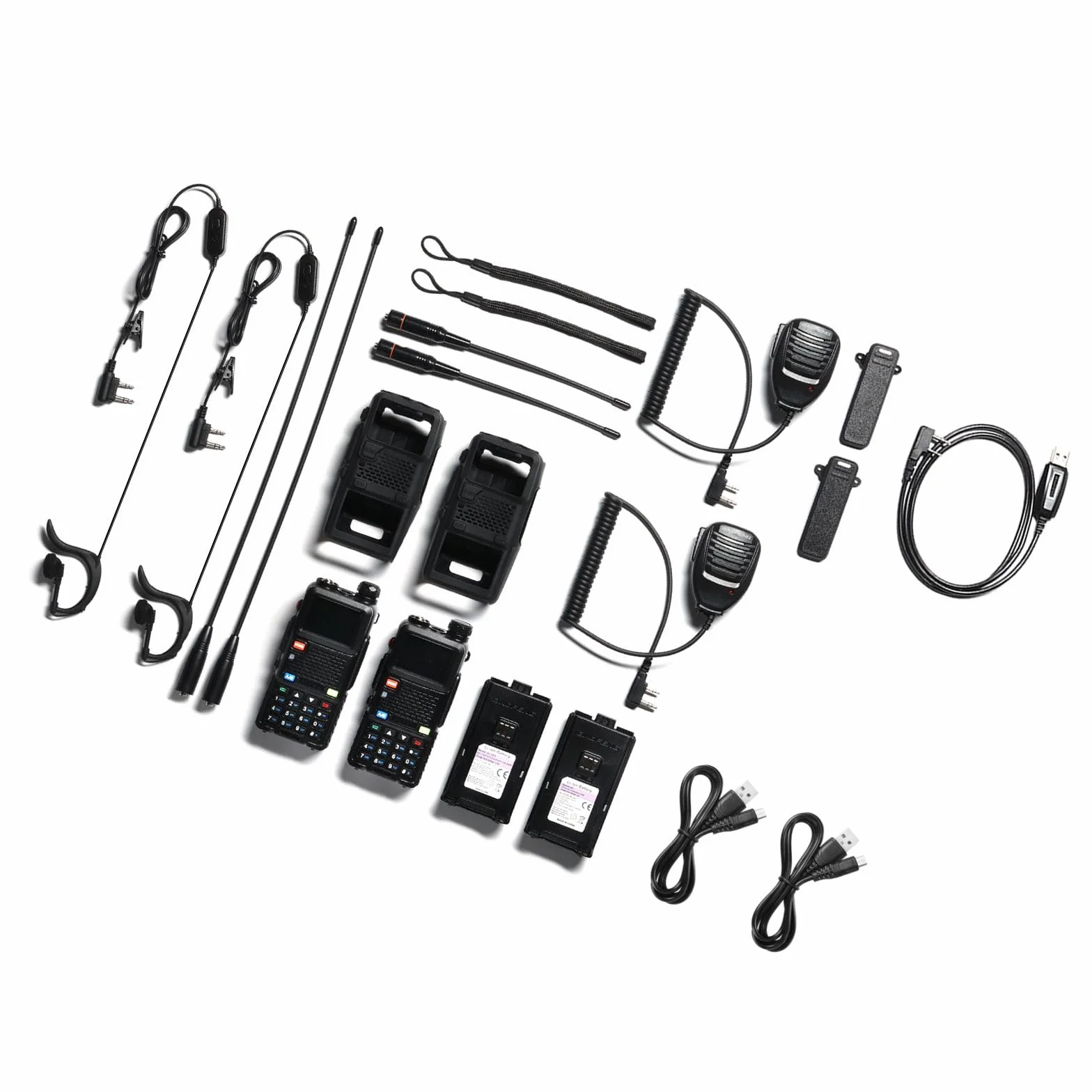 BAOFENG Dwuzakresowe radio dwukierunkowe UV-5RM Plus 10 W, odbiornik radiowy FM, długi zasięg, czarny, 2 szt
