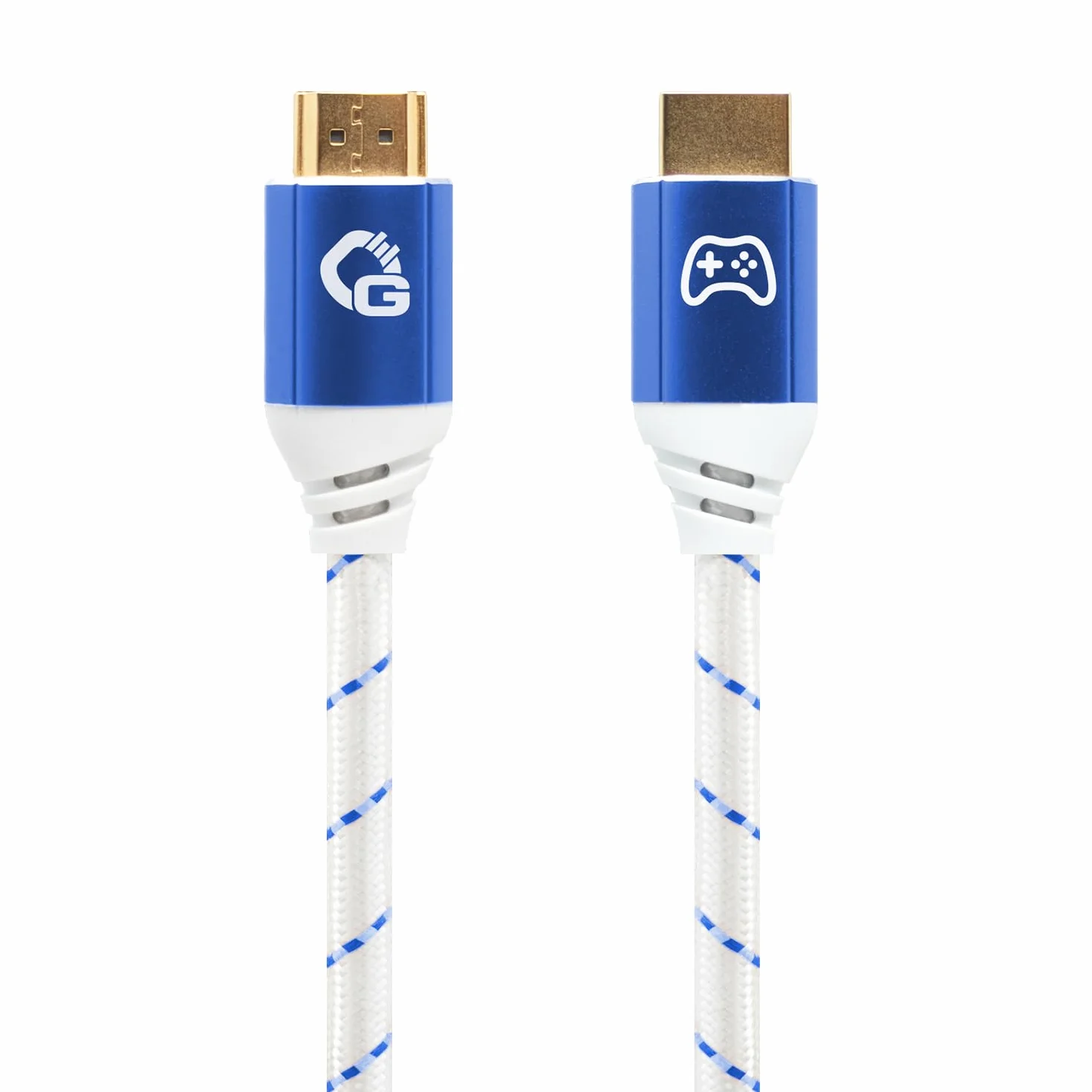 New Game Blue kabel HDMI 2.1b, 3 metry, certyfikat Ultra High Speed, 8K 60Hz, eARC, ALLM, VRR, DSC – kompatybilny z PS5, Xbox Series X/S, Nintendo Switch, PC, kolor biały, 1 sztuka