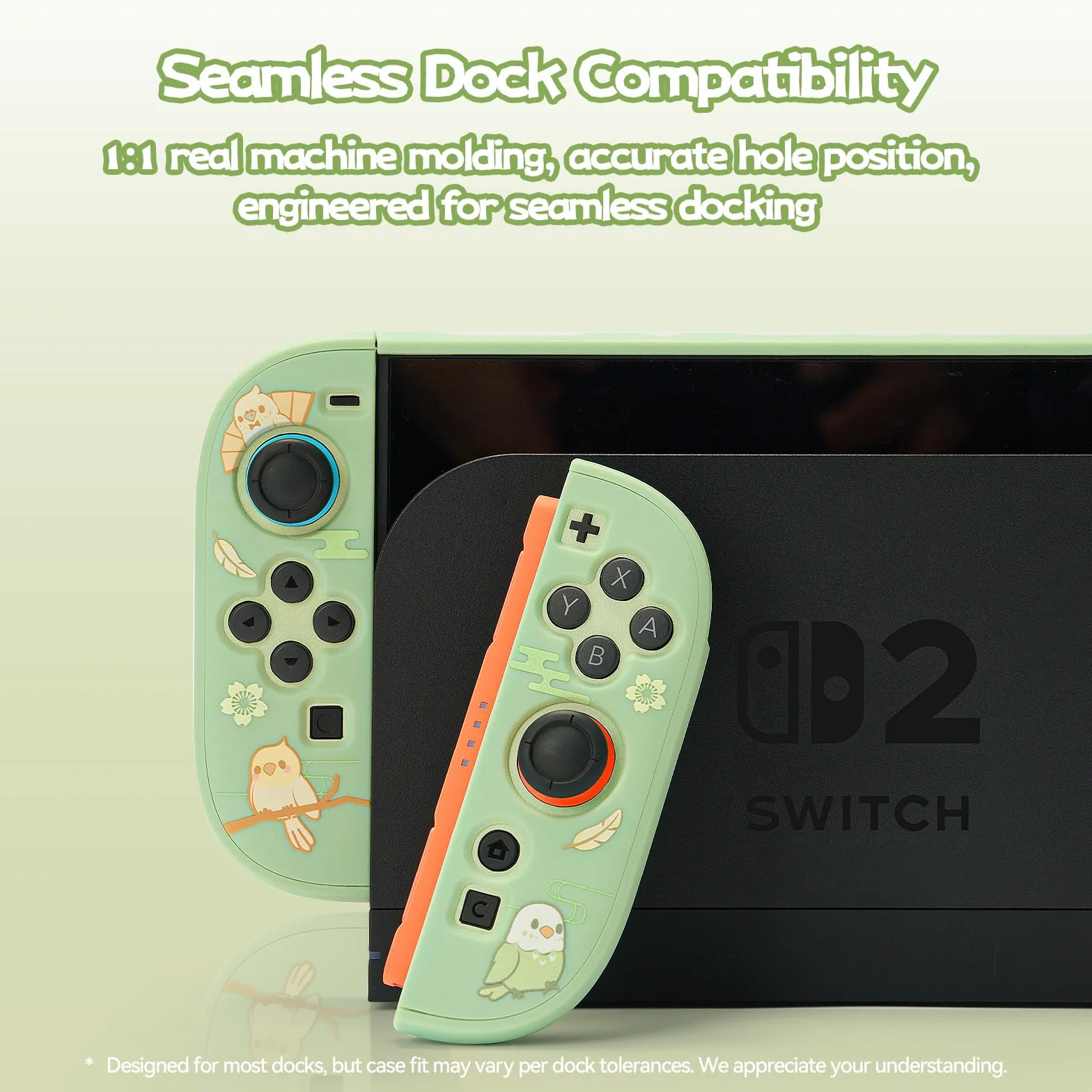 GeekShare Etui ochronne dla Switch 2, PC Slim Dockable Skin Cover - Little Parrots