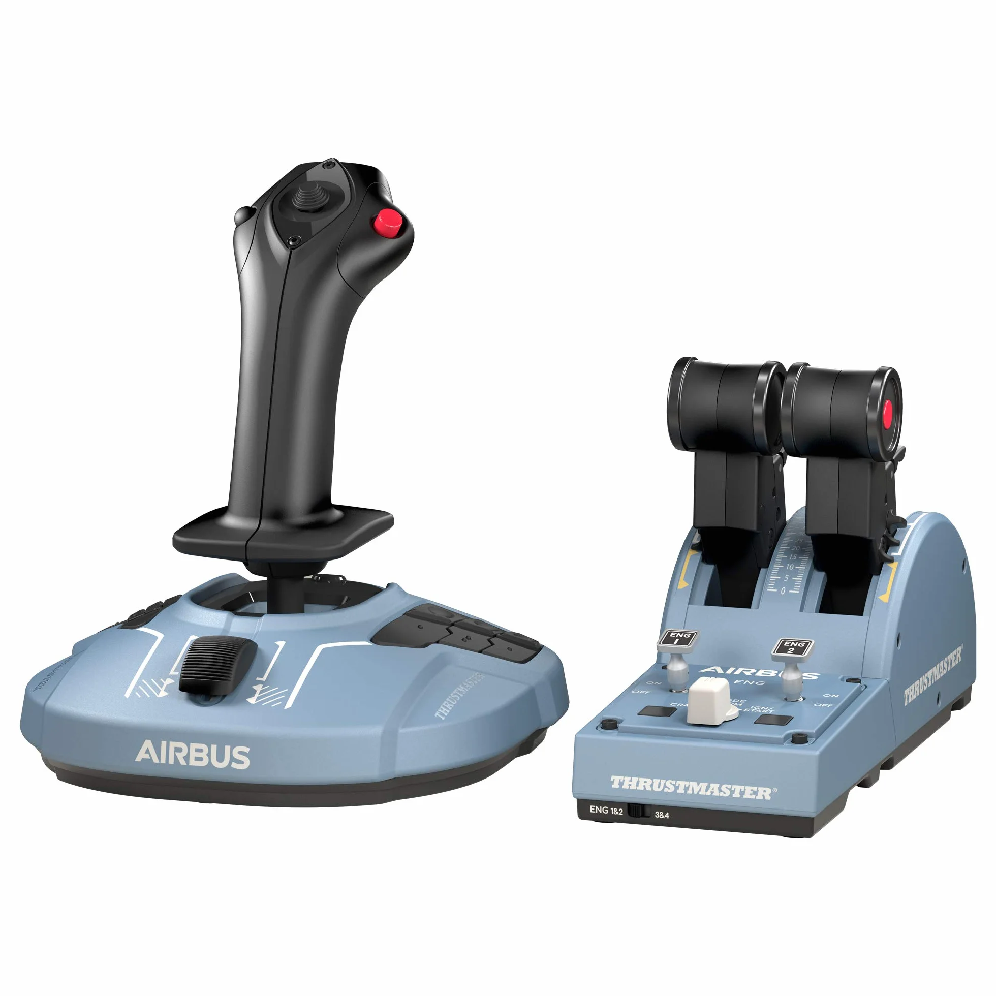 Thrustmaster TCA Officer Pack Airbus Edition – Kompleksowy system sterowania lotem z drążkiem sidestick i dźwignią przepustnicy do PC