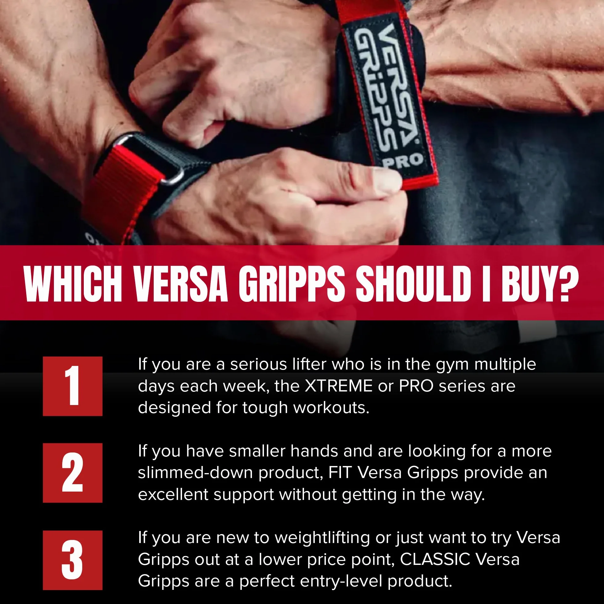 Versa Gripps Pro autentyczne akcesoria treningowe S/M czarny