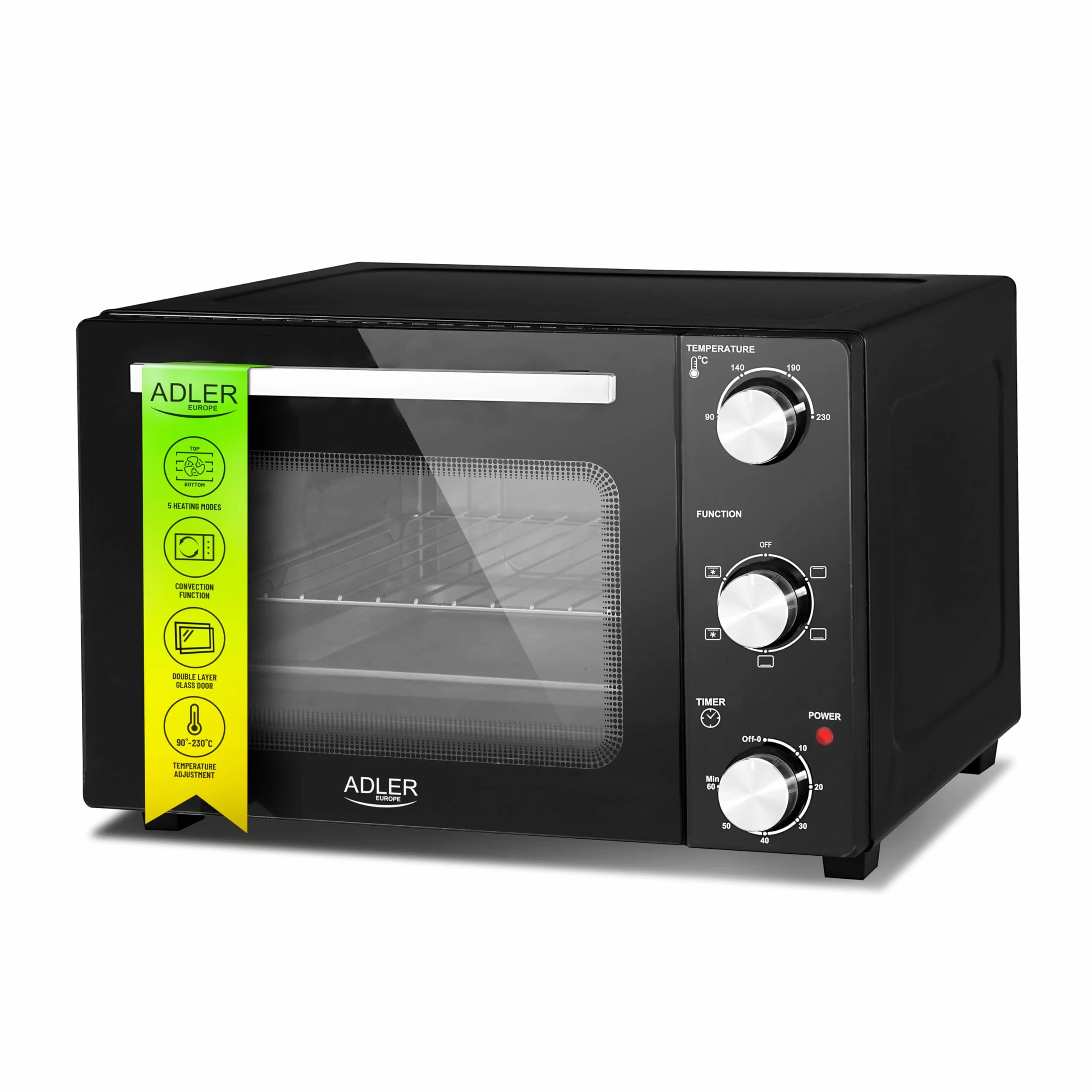 ADLER EUROPE AD 6024 Mini Piekarnik Elektryczny 22 Litry