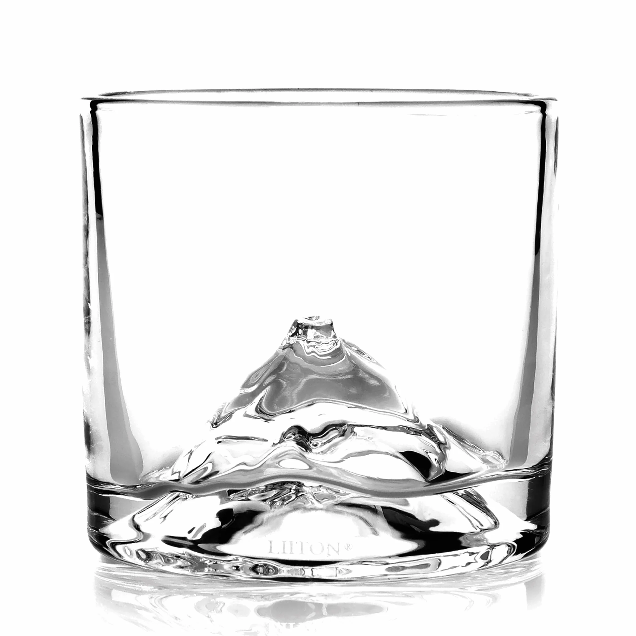LIITON Ciężkie Kryształowe Szklanki do Whisky - Zestaw Upominkowy, Grube Mrożone Szklanki do Burbona, 0,5 kg, Premium Prezenty dla Mężczyzn, Kryształowe Dreszcze Koktajle