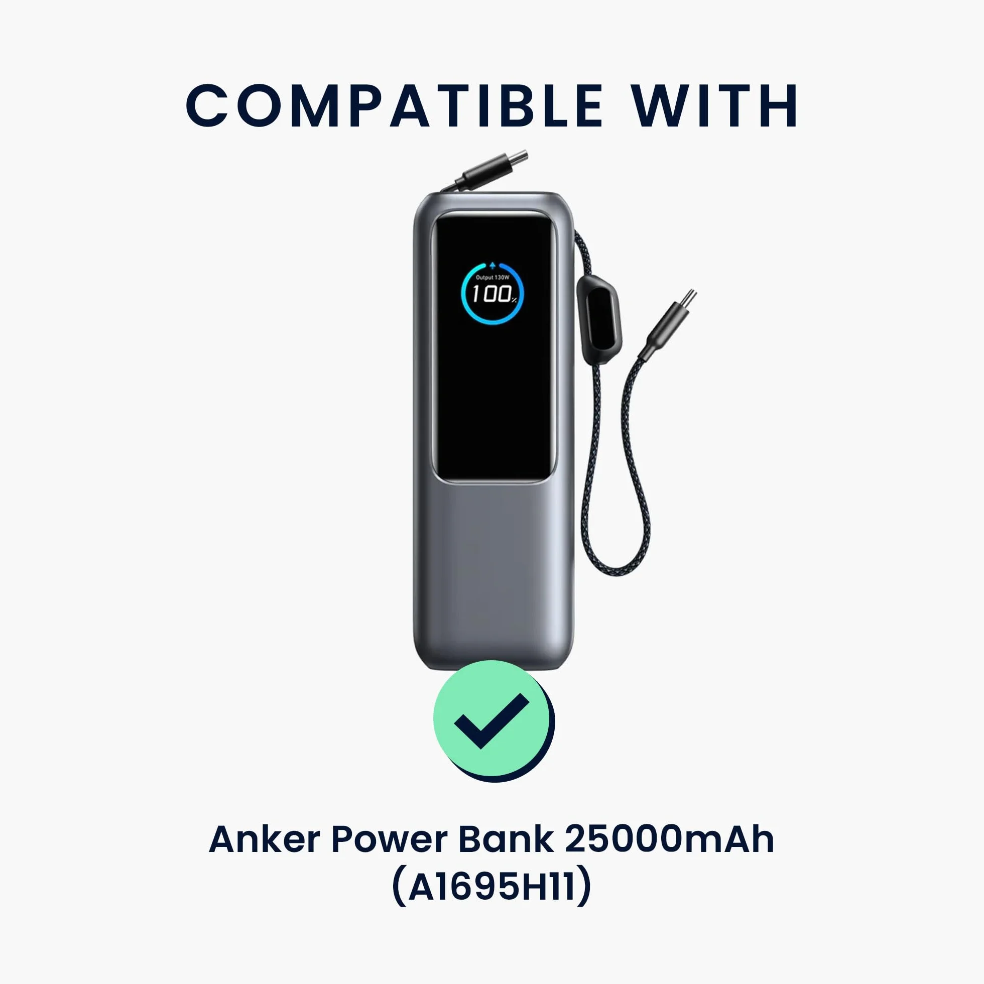 kwmobile Etui kompatybilne z Anker Power Bank 25000mAh (A1695H11) Etui - Silikonowe etui ochronne do Power Bank Bateria zewnętrzna - czarna