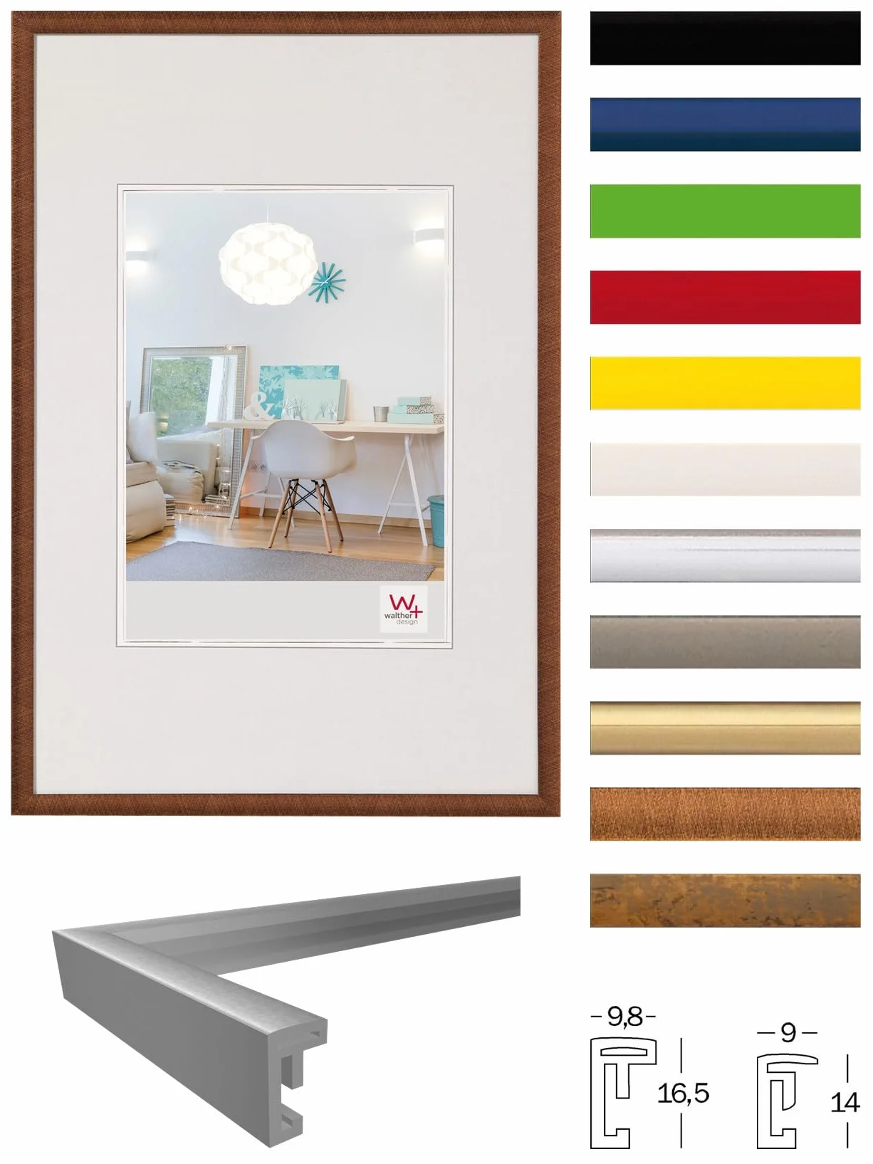 walther design Ramka na zdjęcia biała 21 x 29,7 cm (DIN A4) ramka z tworzywa sztucznego New Lifestyle KV130W